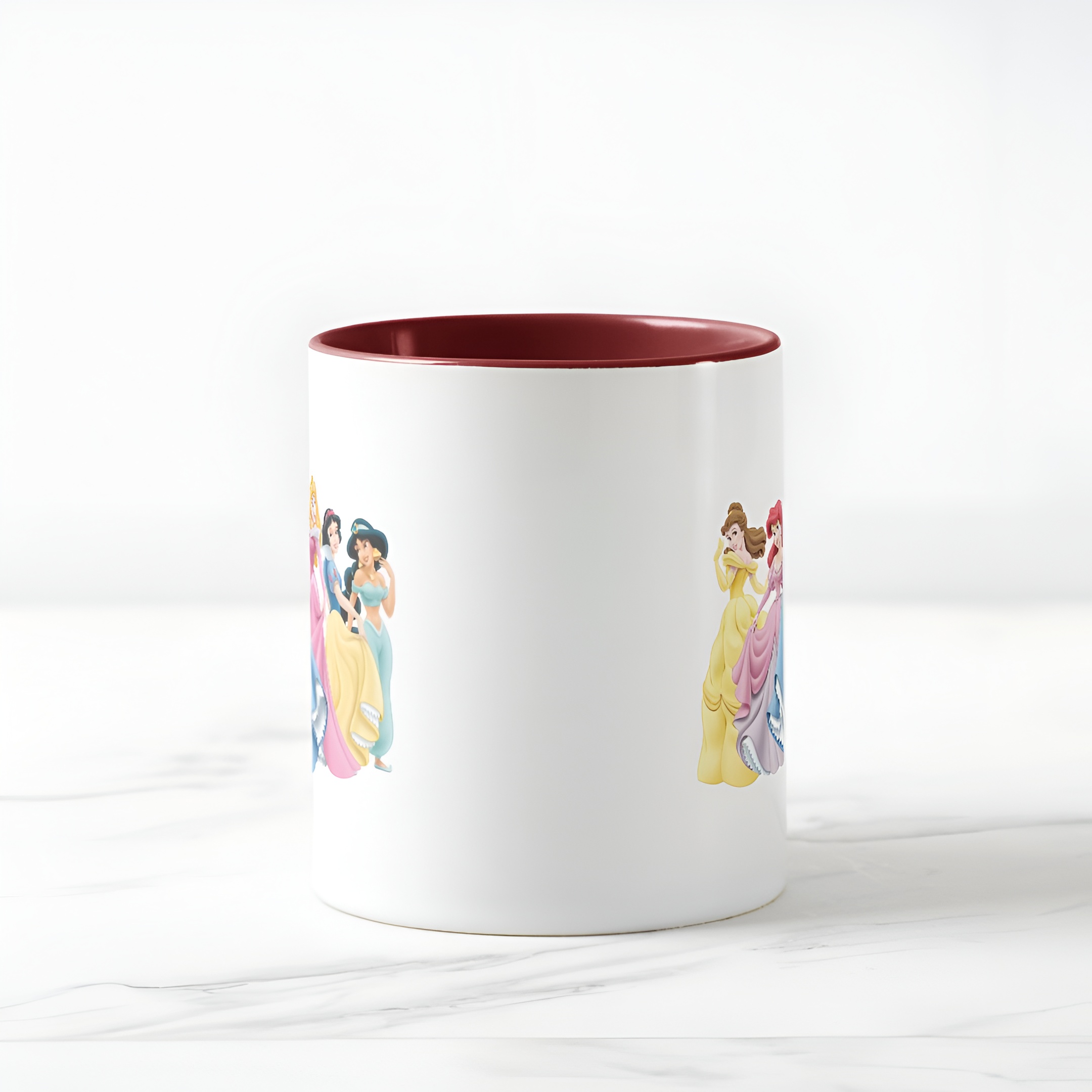 Two-Tone Princess Mug Holding Dresses Out Coffee Cup for Girls