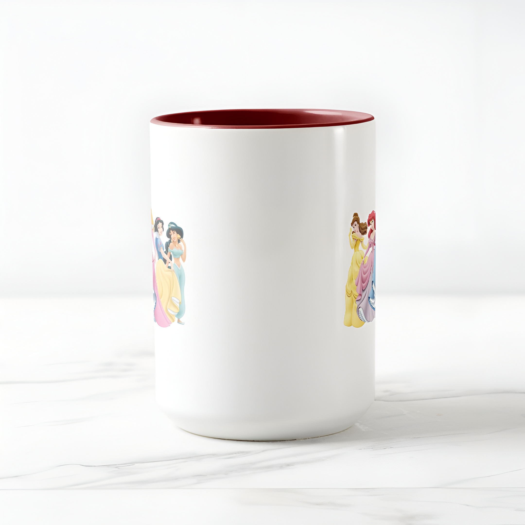 Two-Tone Princess Mug Holding Dresses Out Coffee Cup for Girls
