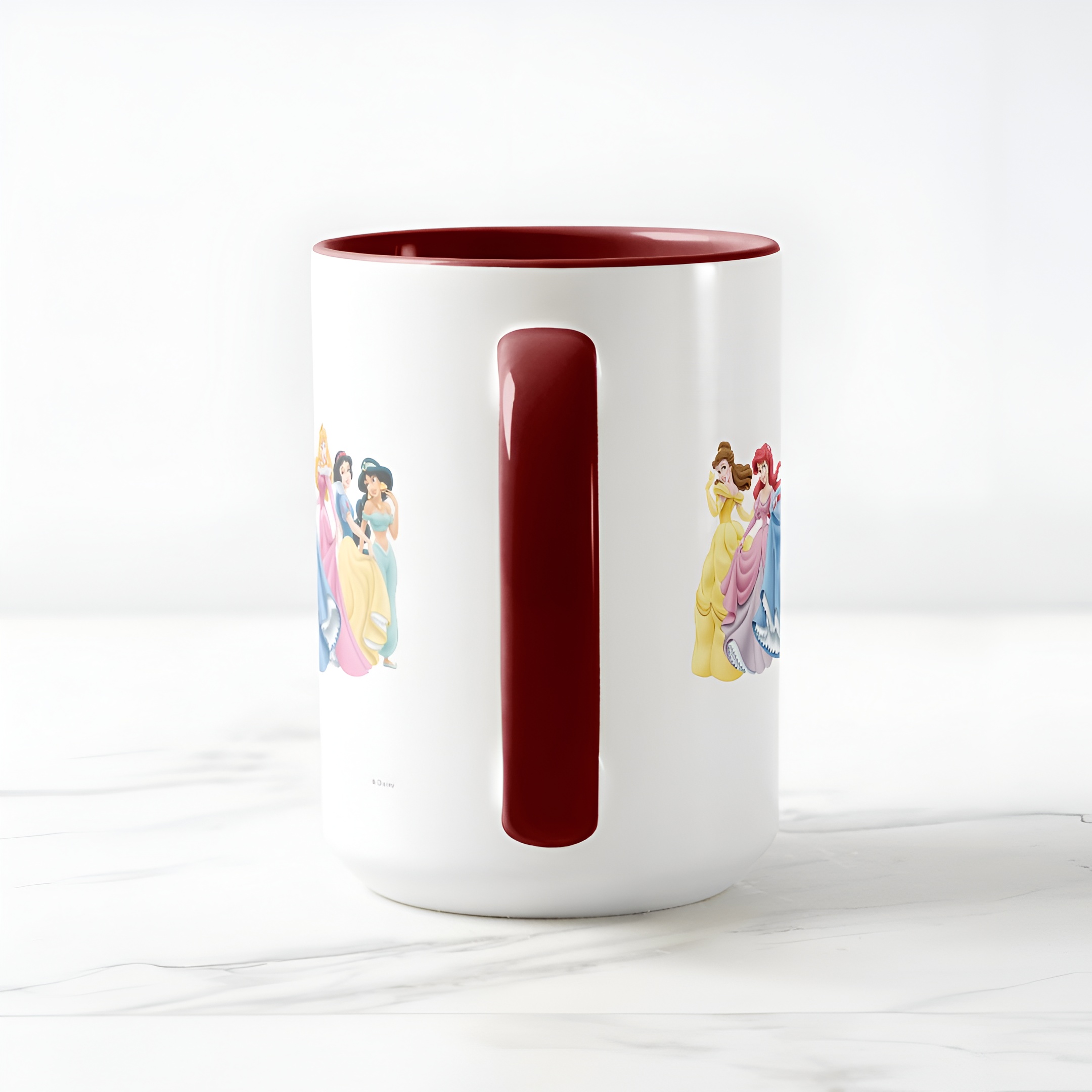 Two-Tone Princess Mug Holding Dresses Out Coffee Cup for Girls