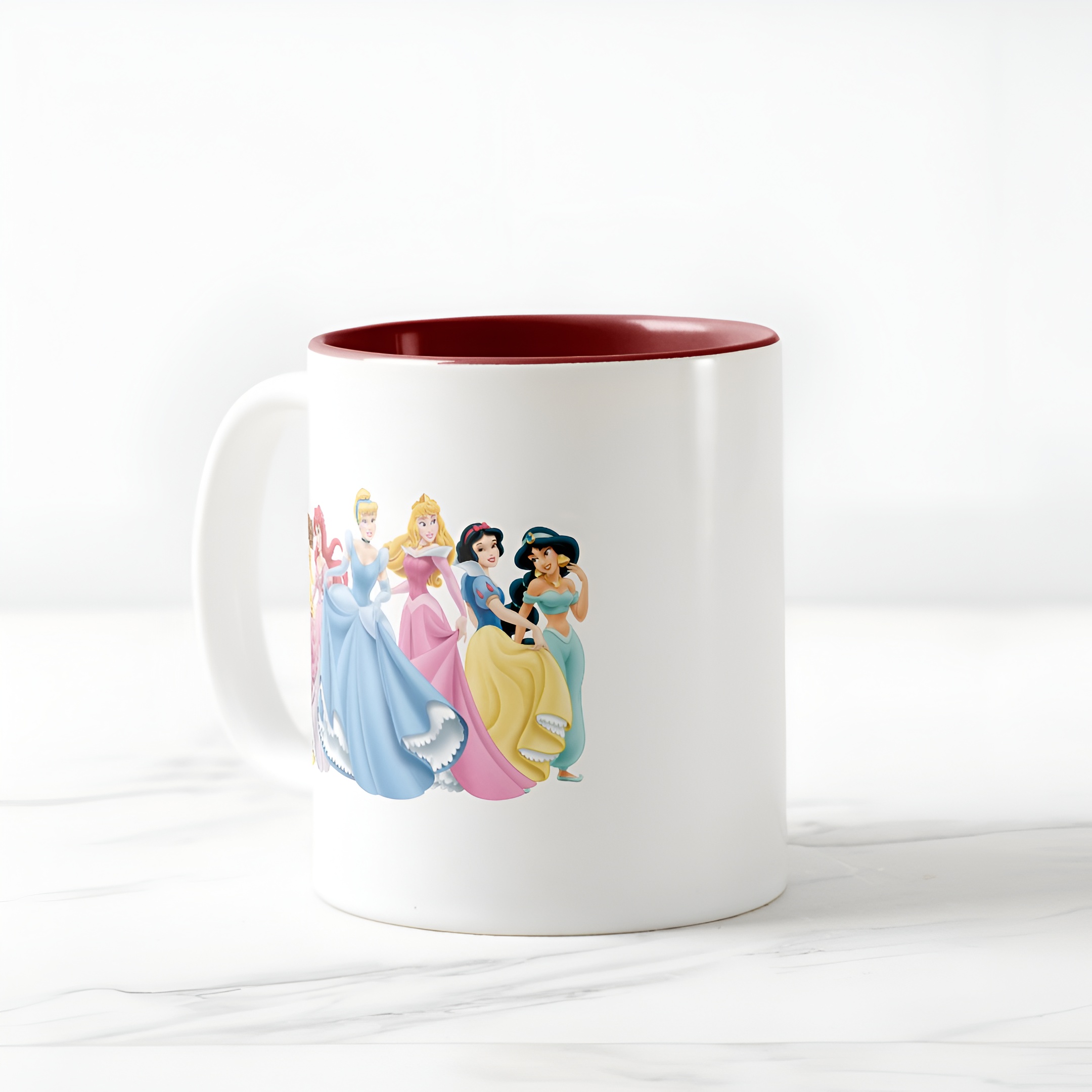 Princess Holding Dress Coffee Mug Disney Two Tone Cute Cup