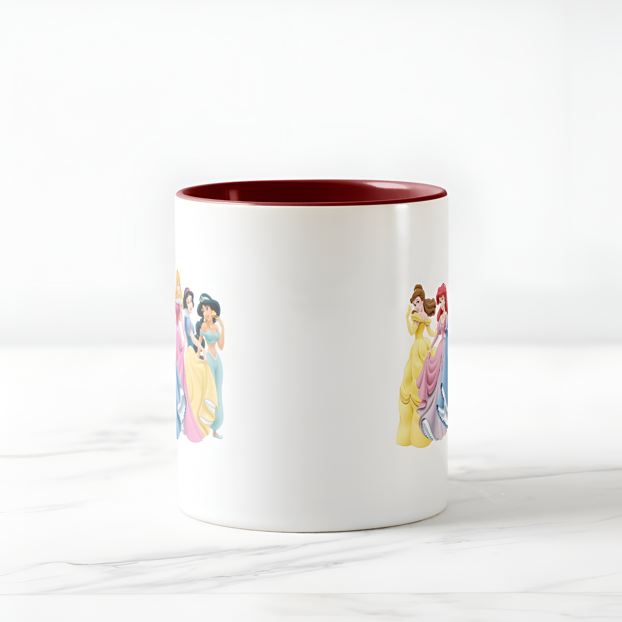 Princess Holding Dress Coffee Mug Disney Two Tone Cute Cup