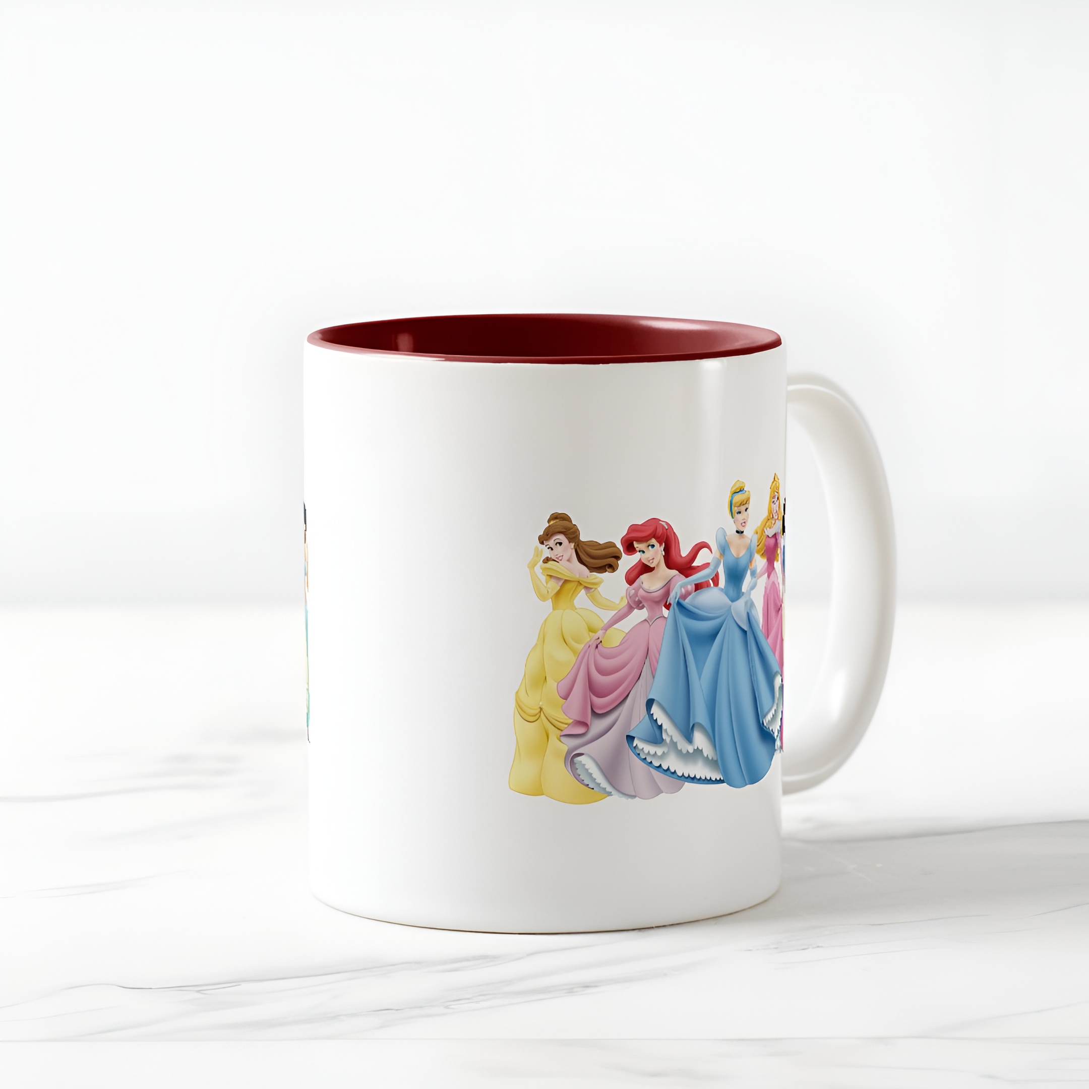 Princess Holding Dress Coffee Mug Disney Two Tone Cute Cup