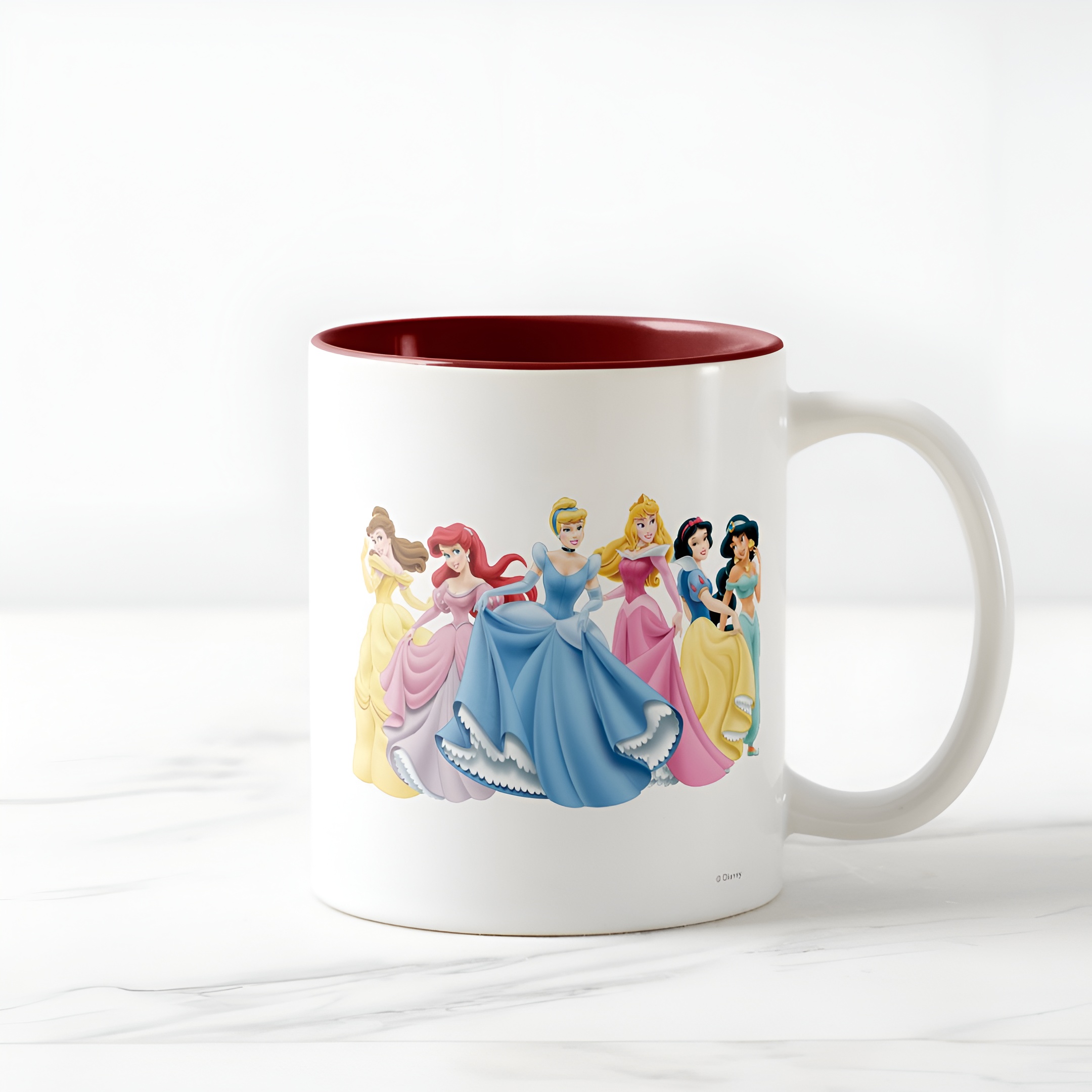Princess Holding Dress Coffee Mug Disney Two Tone Cute Cup