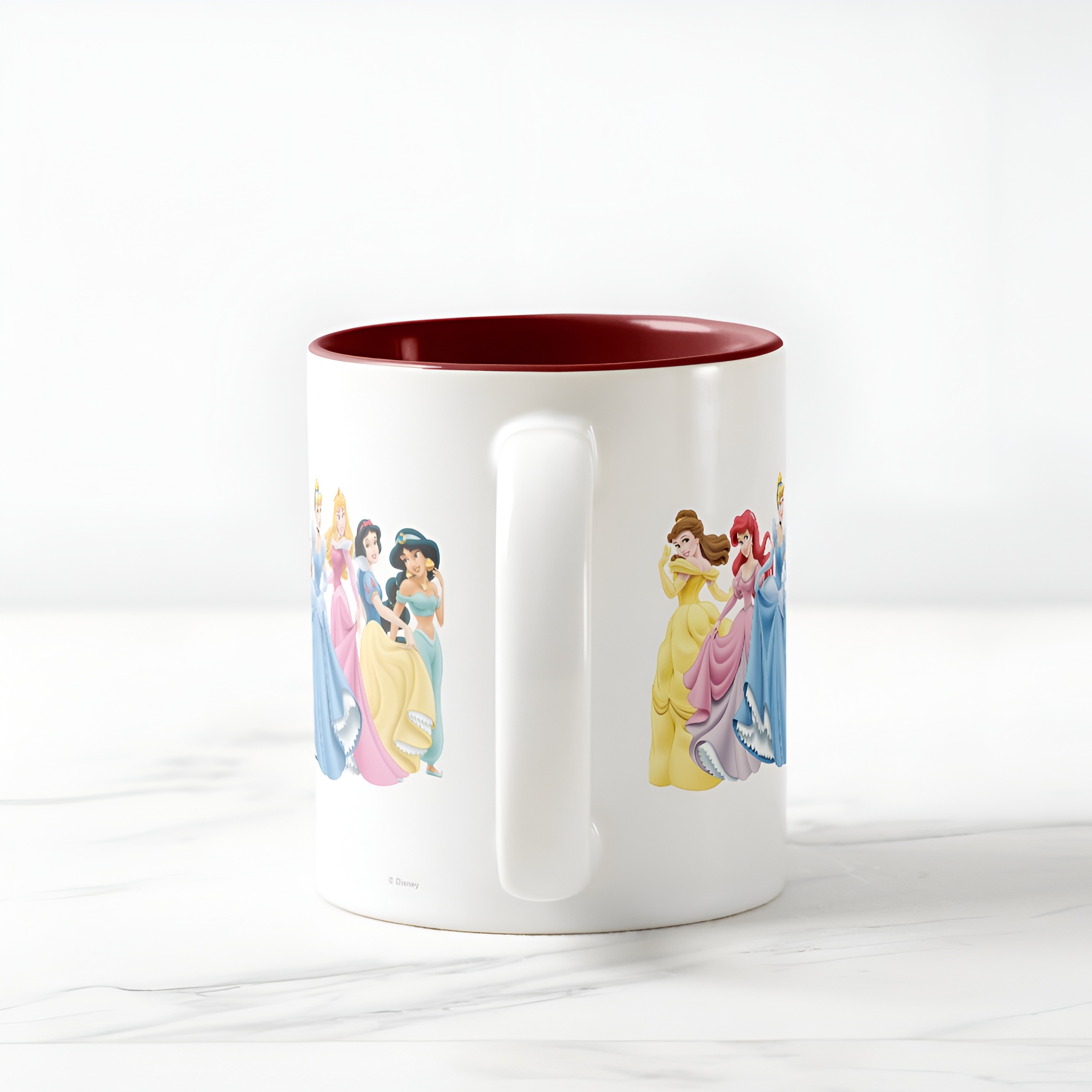 Princess Holding Dress Coffee Mug Disney Two Tone Cute Cup
