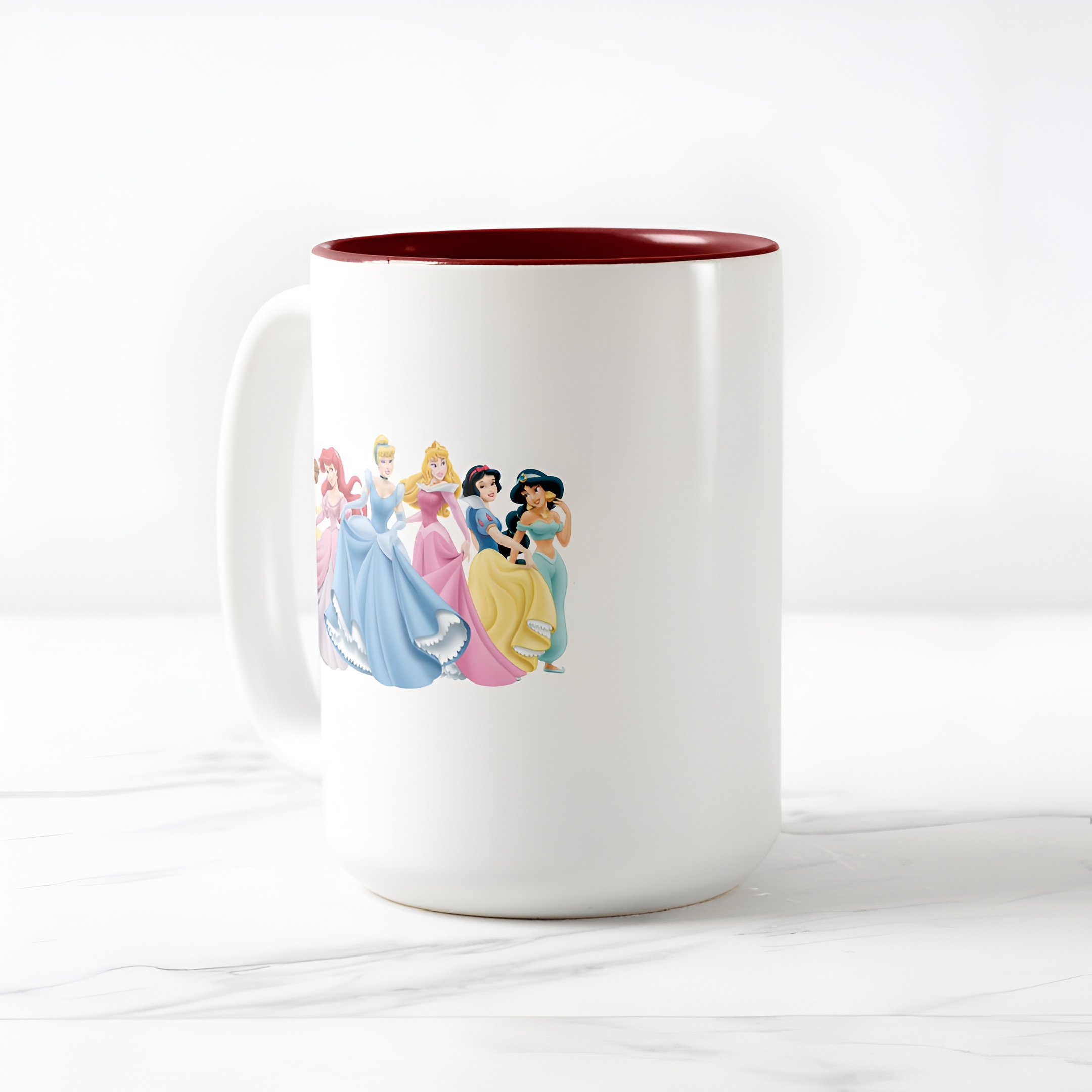 Princess Holding Dress Coffee Mug Disney Two Tone Cute Cup