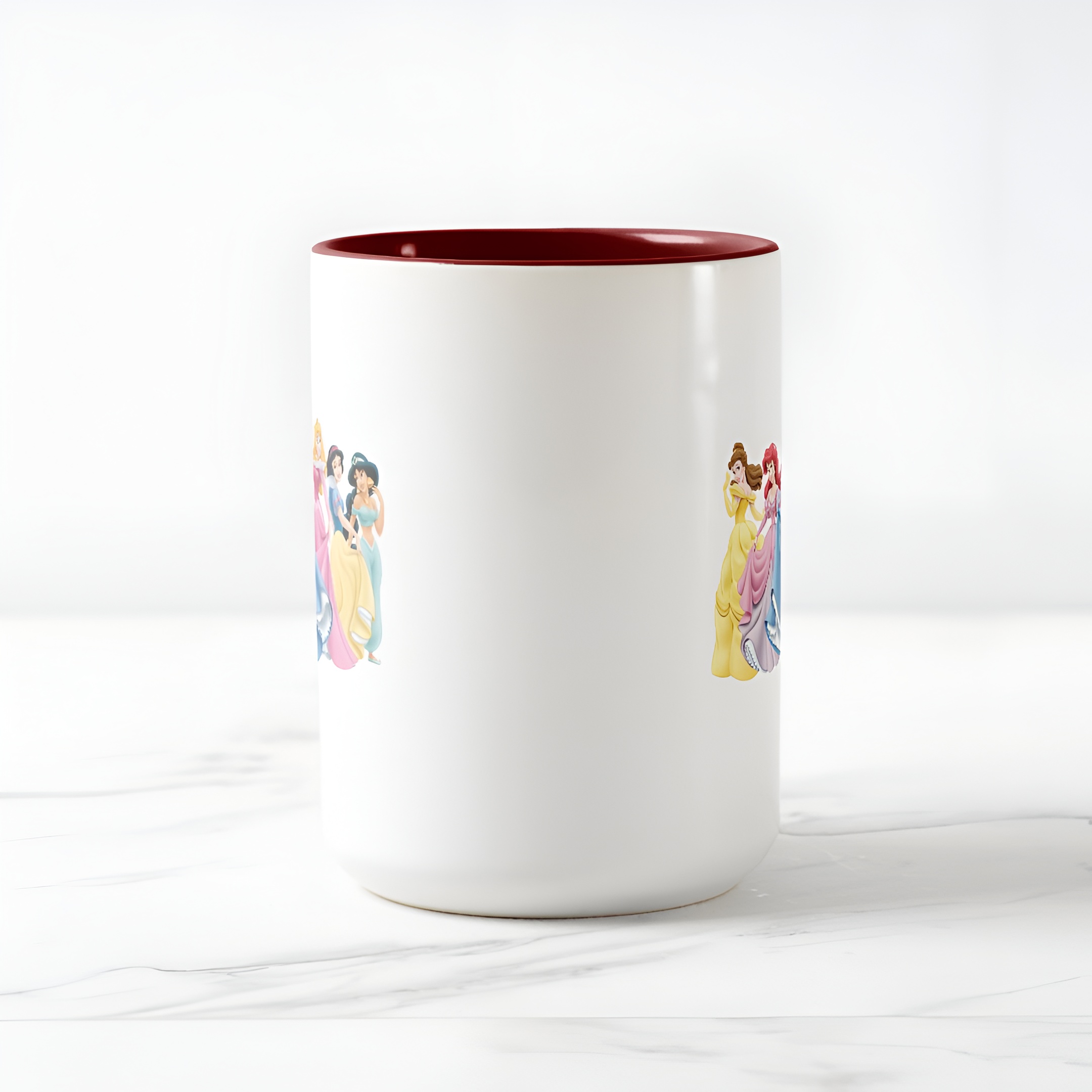 Princess Holding Dress Coffee Mug Disney Two Tone Cute Cup