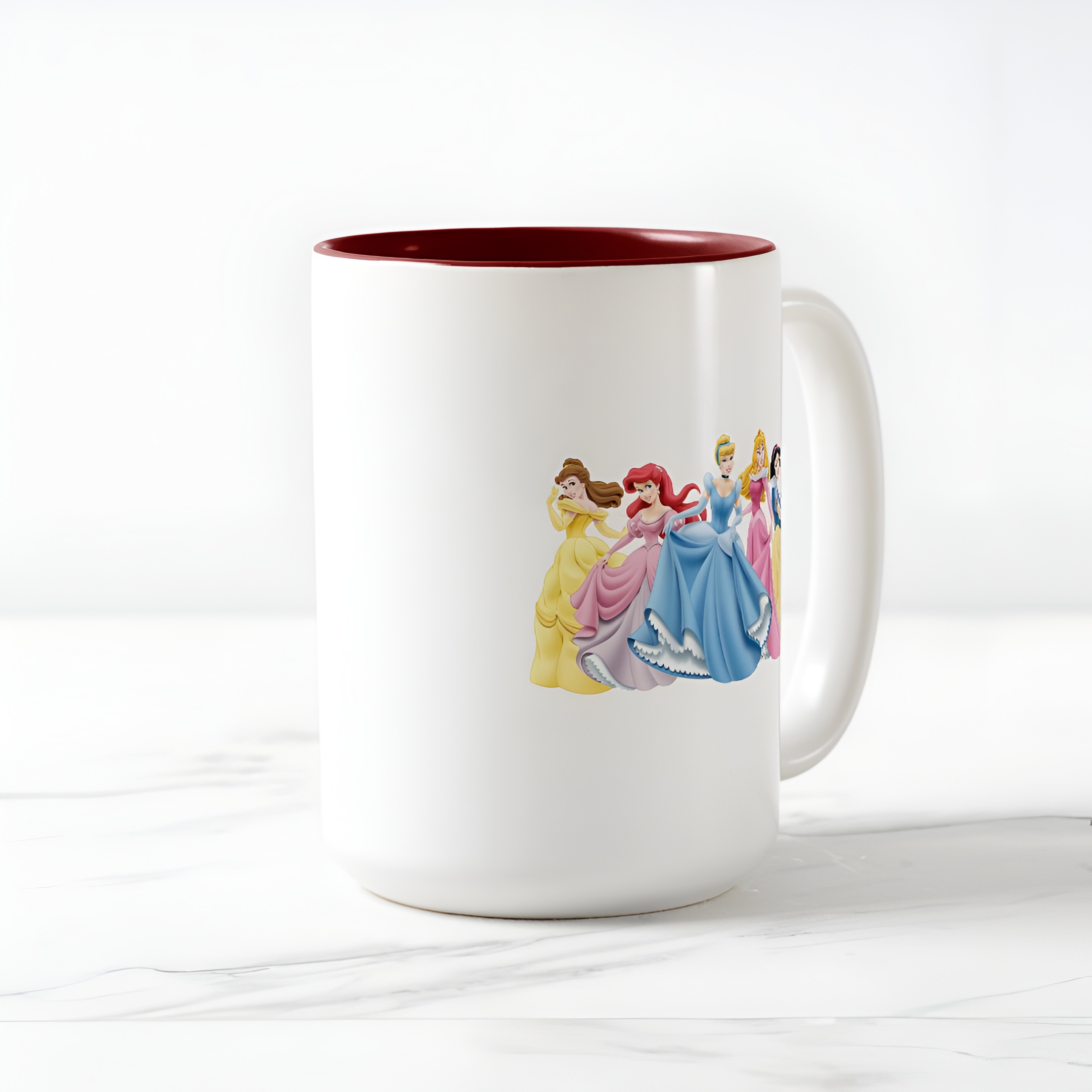 Princess Holding Dress Coffee Mug Disney Two Tone Cute Cup
