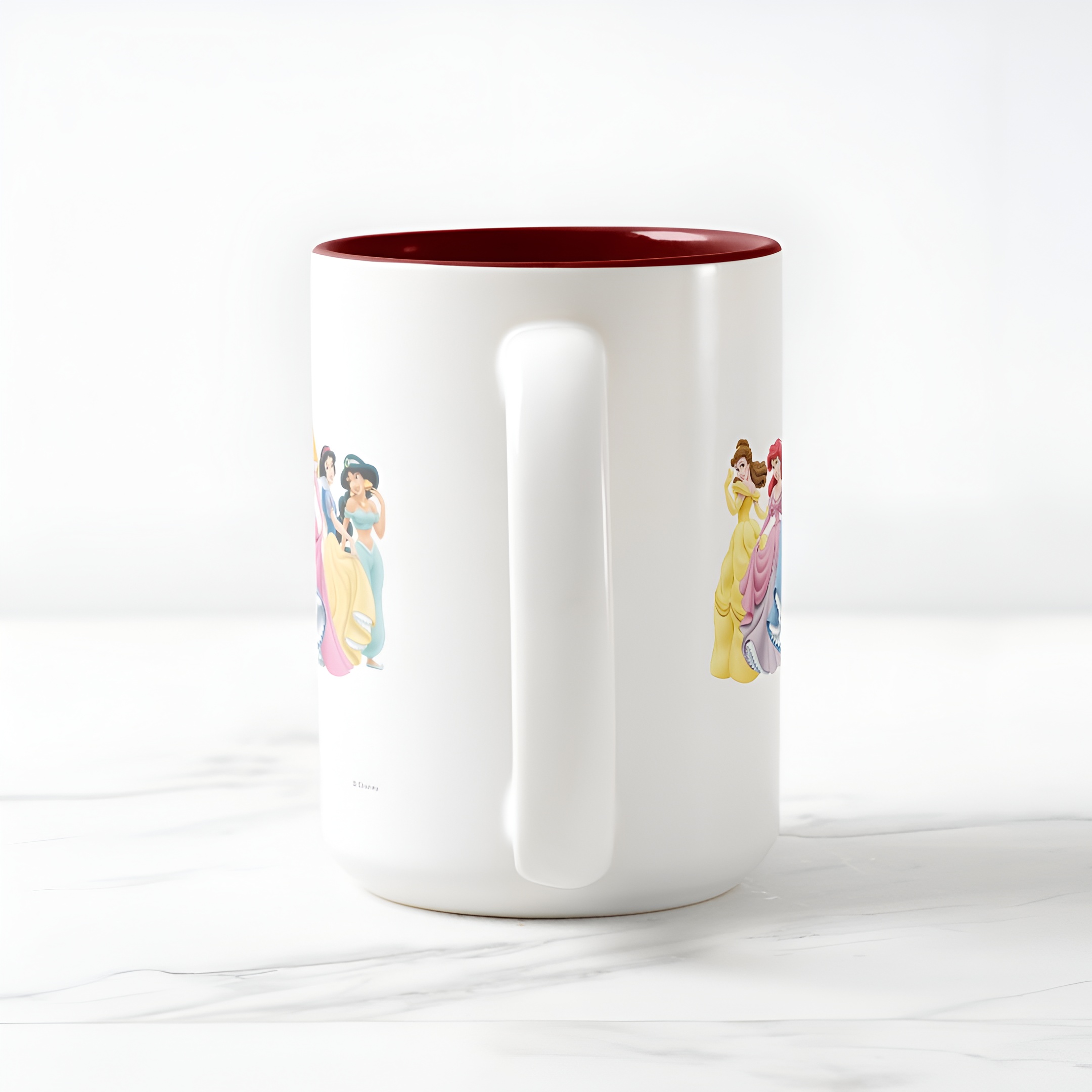 Princess Holding Dress Coffee Mug Disney Two Tone Cute Cup