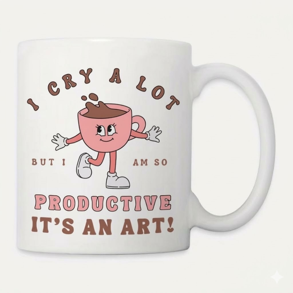 Ceramic Coffee Mug 1pc 11oz I Cry A Lot But I Am So Productive Taylor Lyrics Ttpd 87019 mug TT4