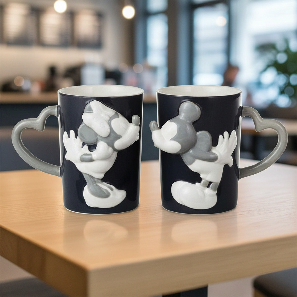 Mickey and Minnie Kissyface Mugs