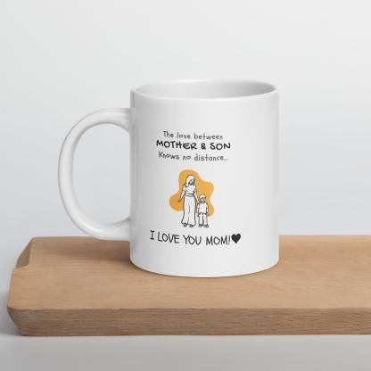 Mom Son Bonding Printed Mug featuring a heartfelt illustration - Inspire Cups