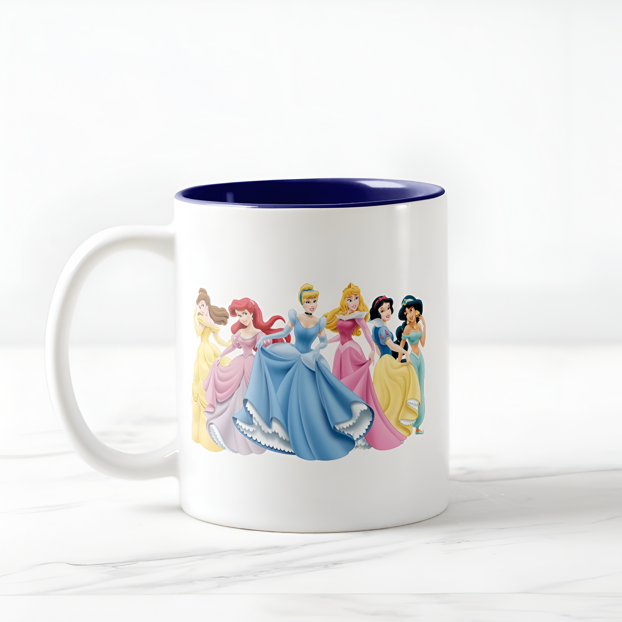Princess Holding Dress Coffee Mug Disney Two Tone Cute Cup