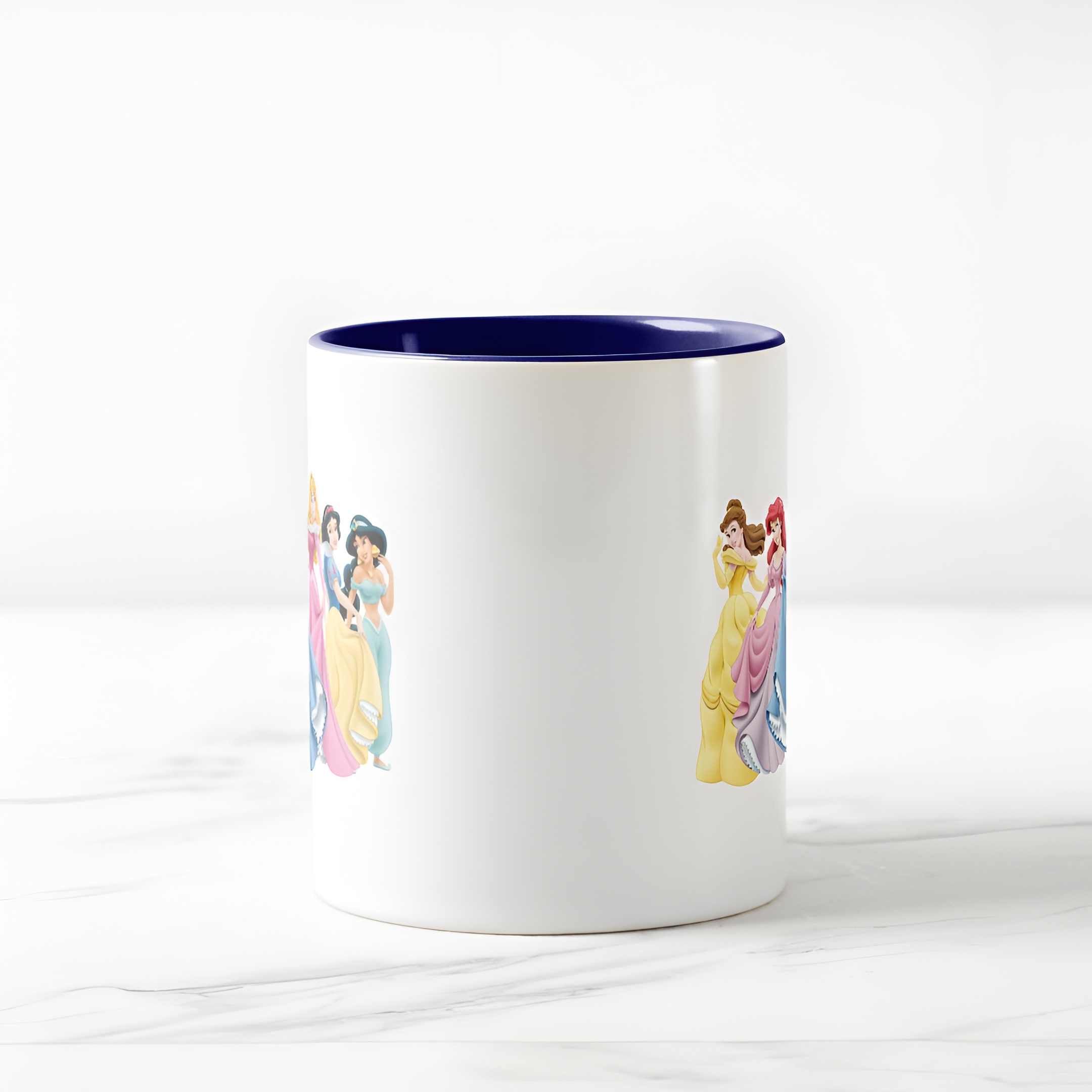 Princess Holding Dress Coffee Mug Disney Two Tone Cute Cup