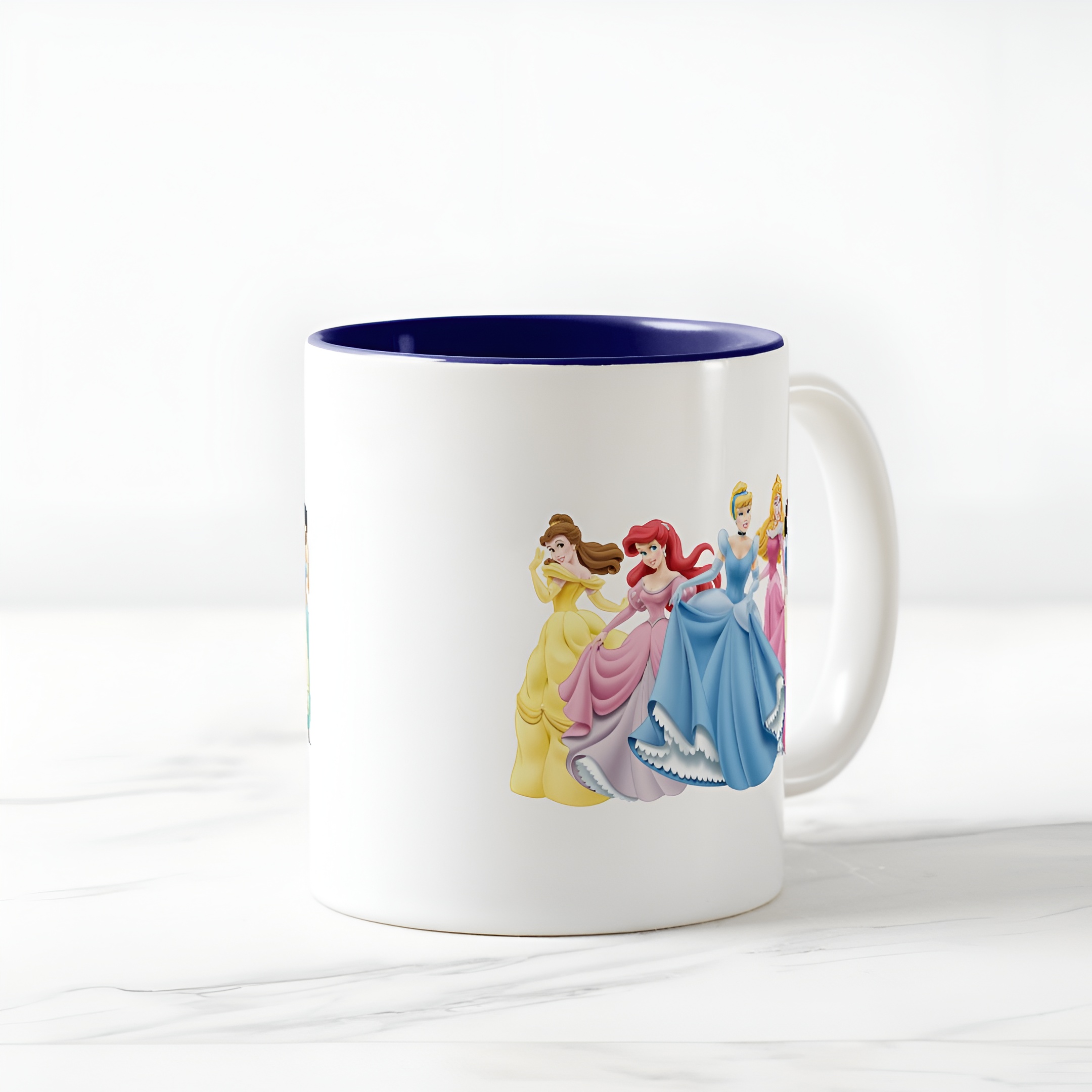 Princess Holding Dress Coffee Mug Disney Two Tone Cute Cup
