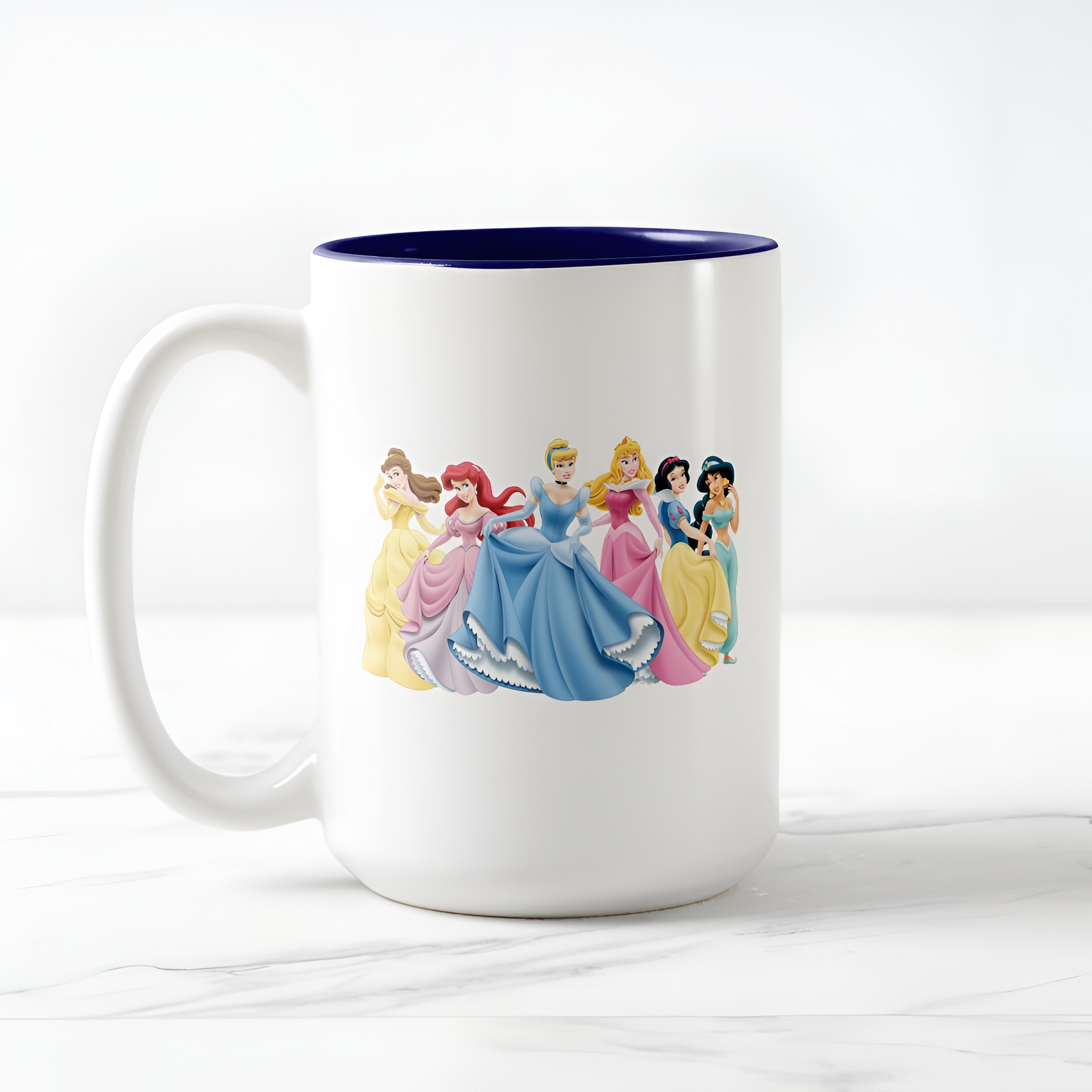 Princess Holding Dress Coffee Mug Disney Two Tone Cute Cup