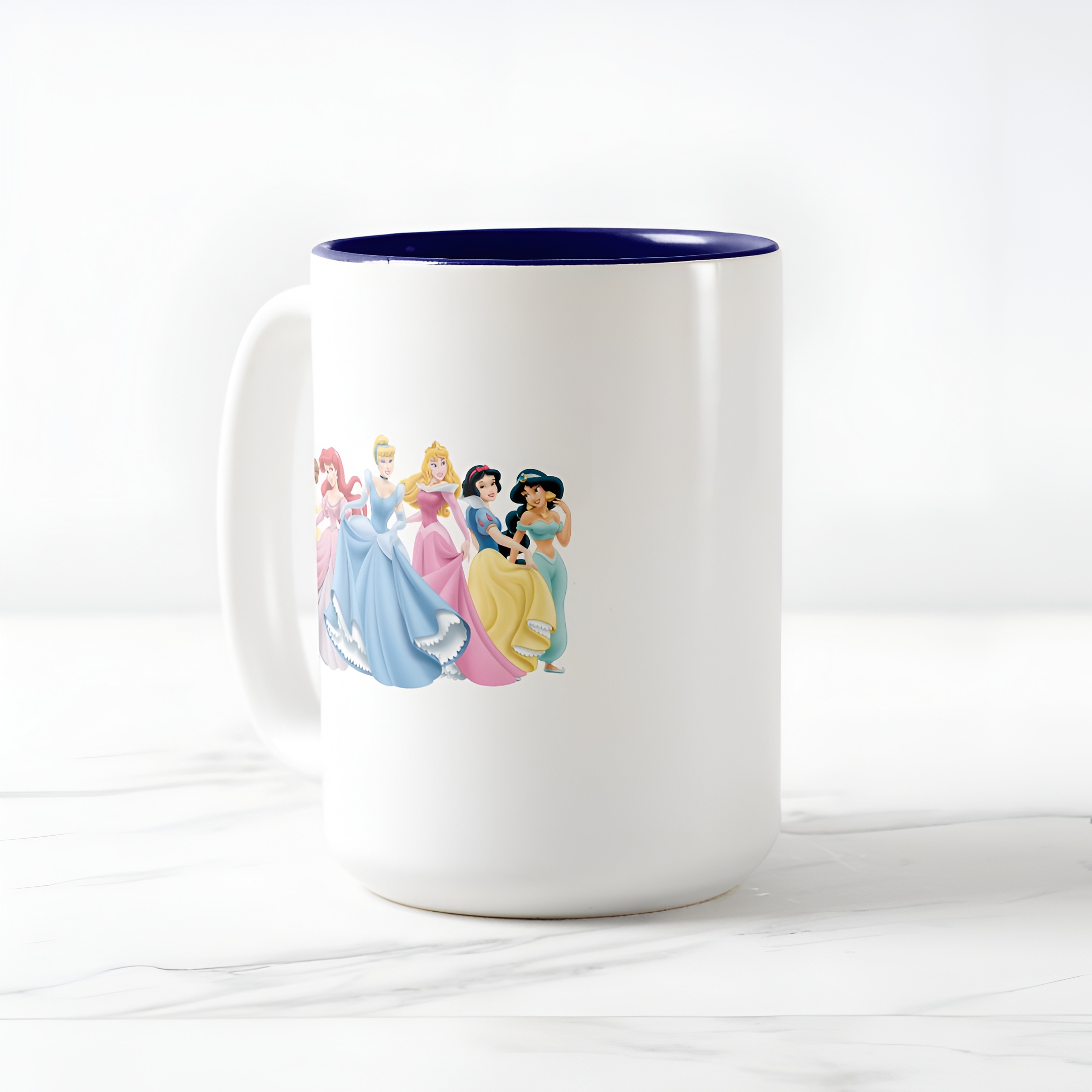 Princess Holding Dress Coffee Mug Disney Two Tone Cute Cup