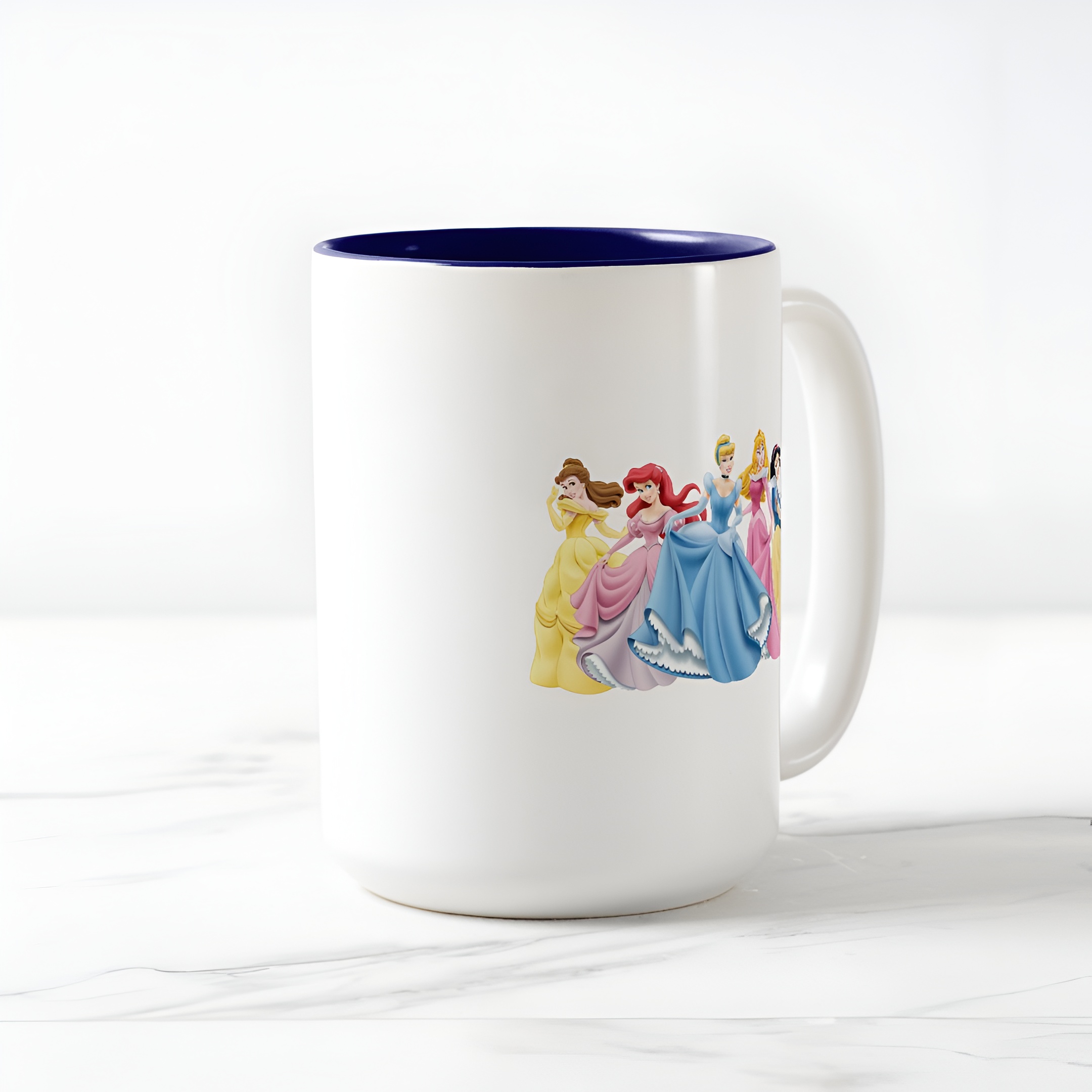 Princess Holding Dress Coffee Mug Disney Two Tone Cute Cup
