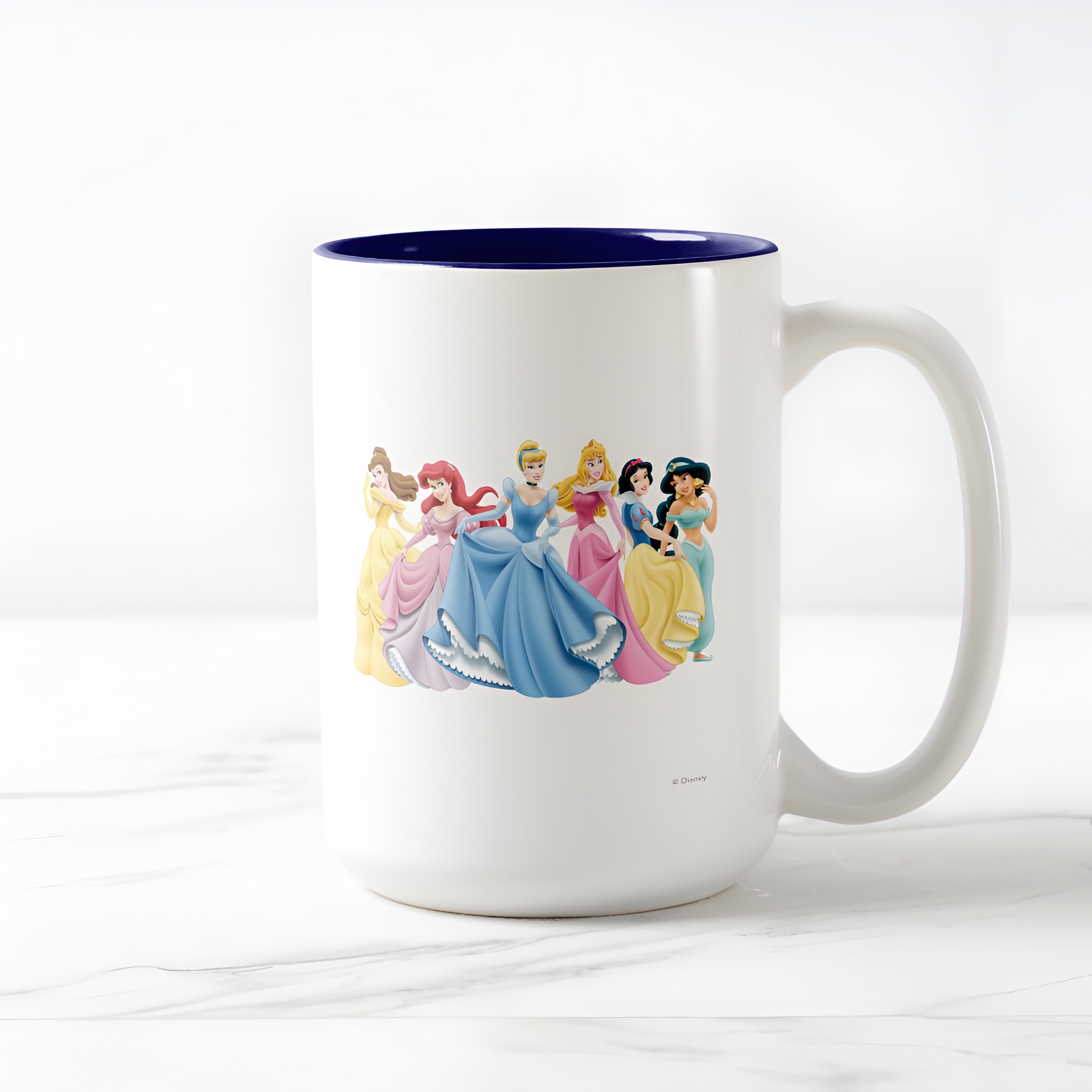 Princess Holding Dress Coffee Mug Disney Two Tone Cute Cup
