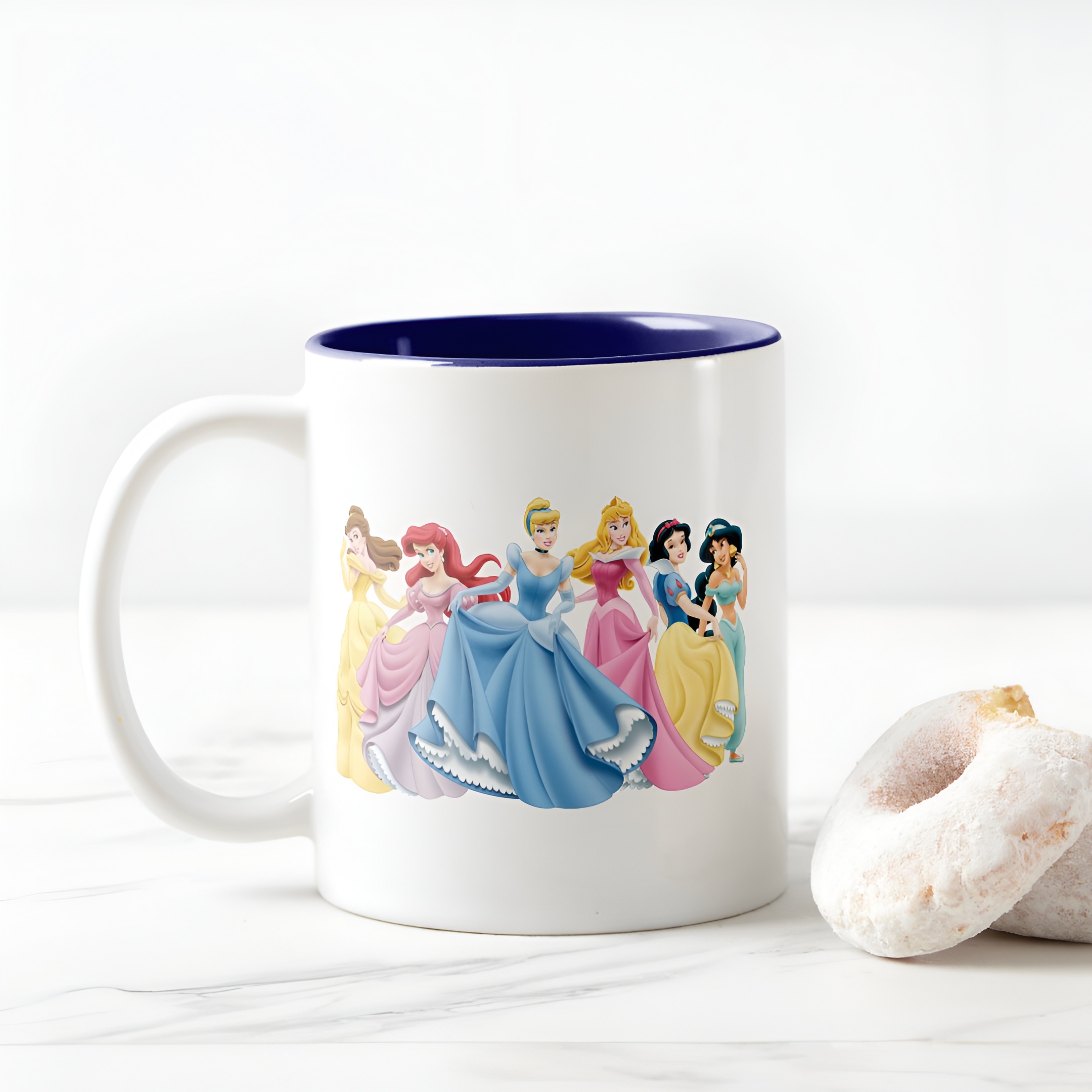 Princess Holding Dress Coffee Mug Disney Two Tone Cute Cup