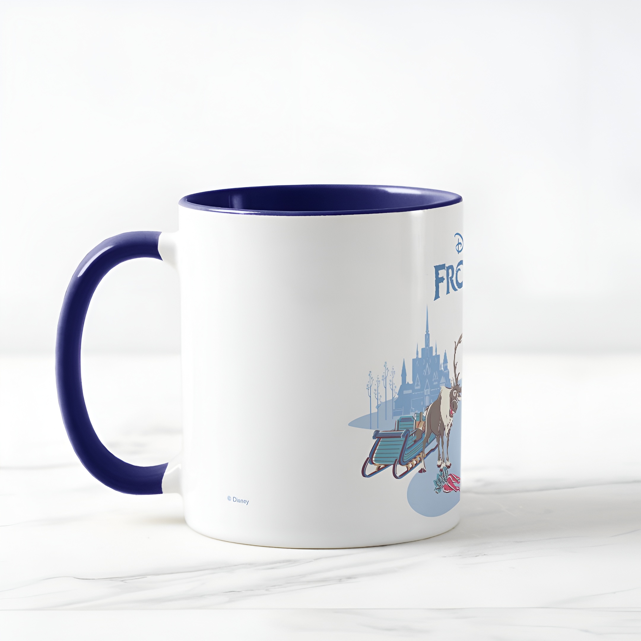 Frozen Blue Pastel Two-Tone Mug Sven Anna Elsa Olaf Ceramic Coffee Cup