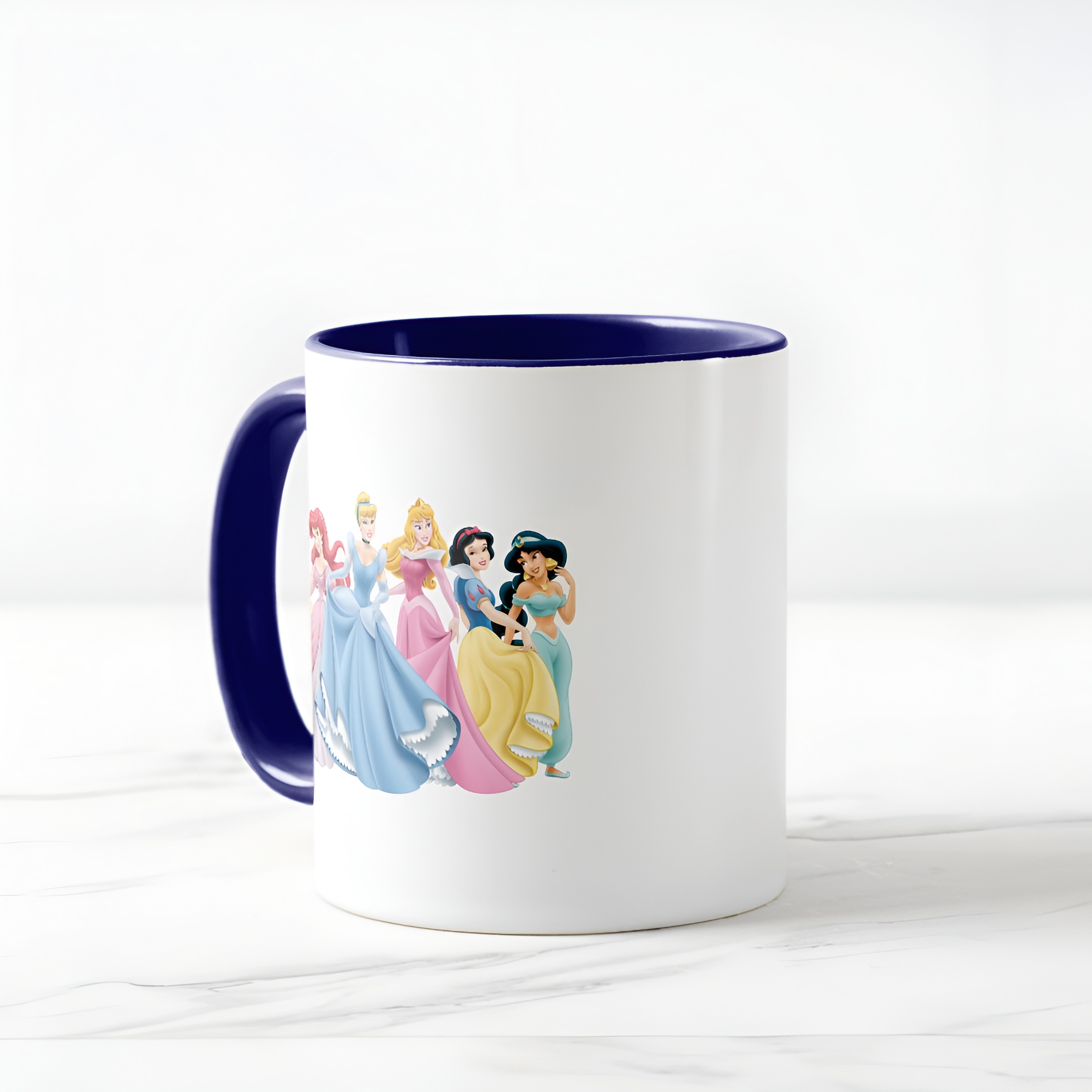 Two-Tone Princess Mug Holding Dresses Out Coffee Cup for Girls