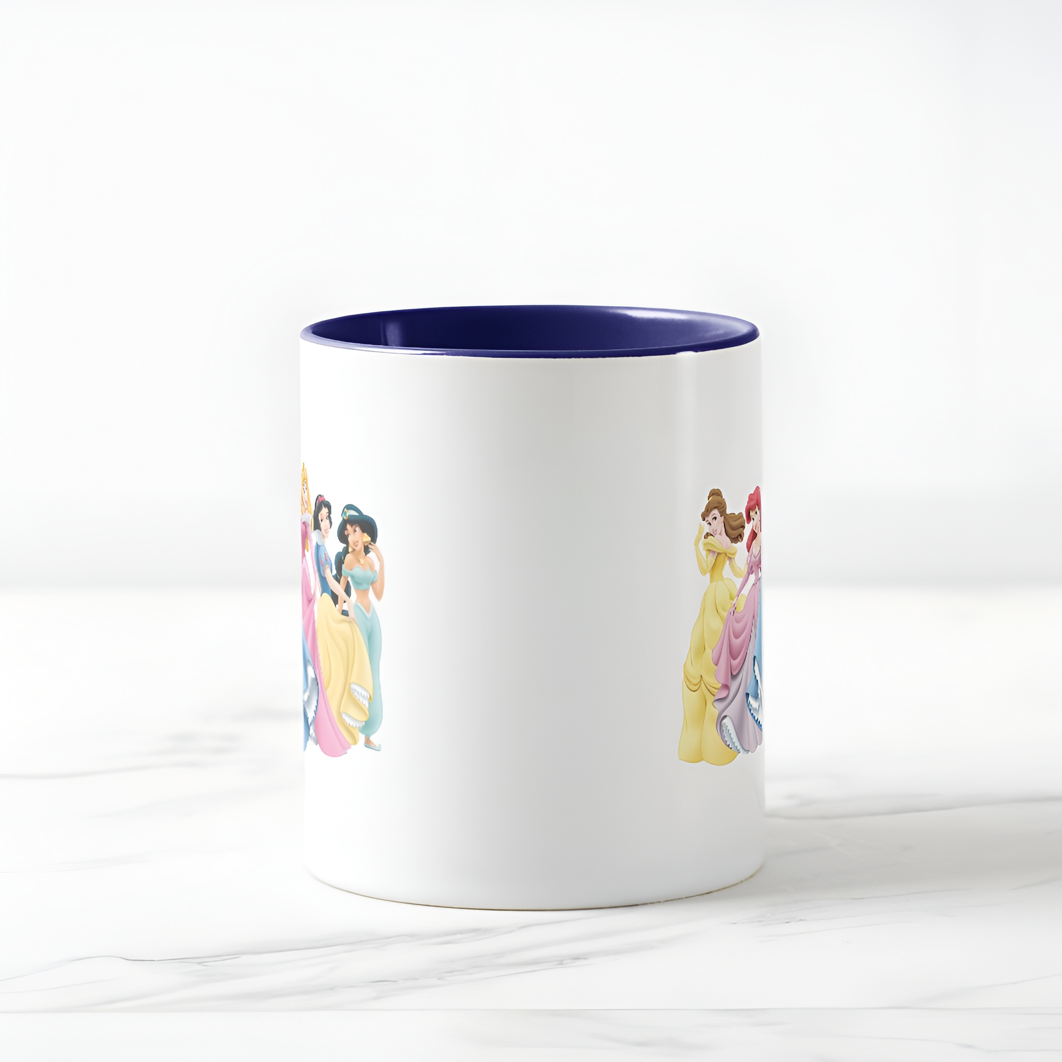 Two-Tone Princess Mug Holding Dresses Out Coffee Cup for Girls