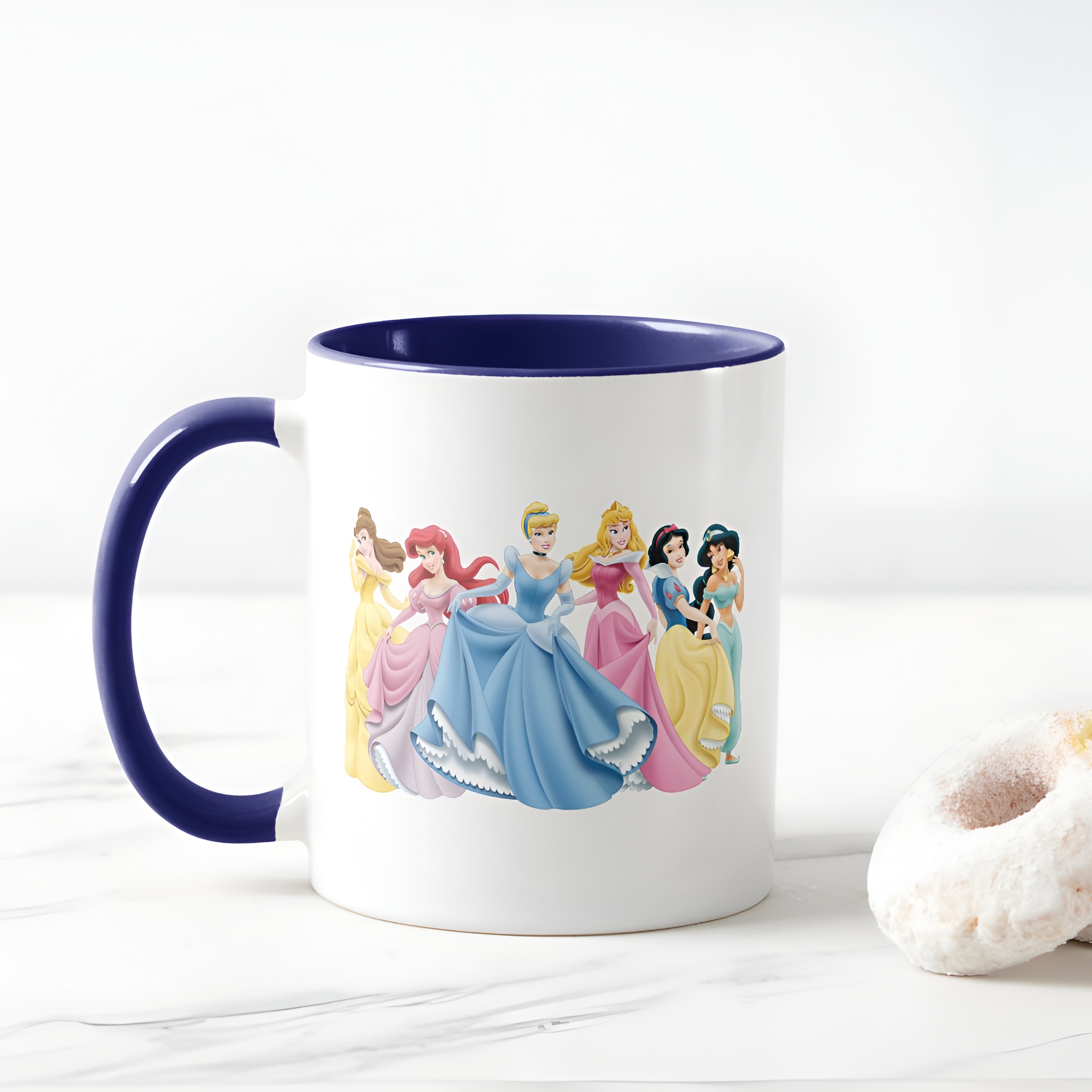 Two-Tone Princess Mug Holding Dresses Out Coffee Cup for Girls