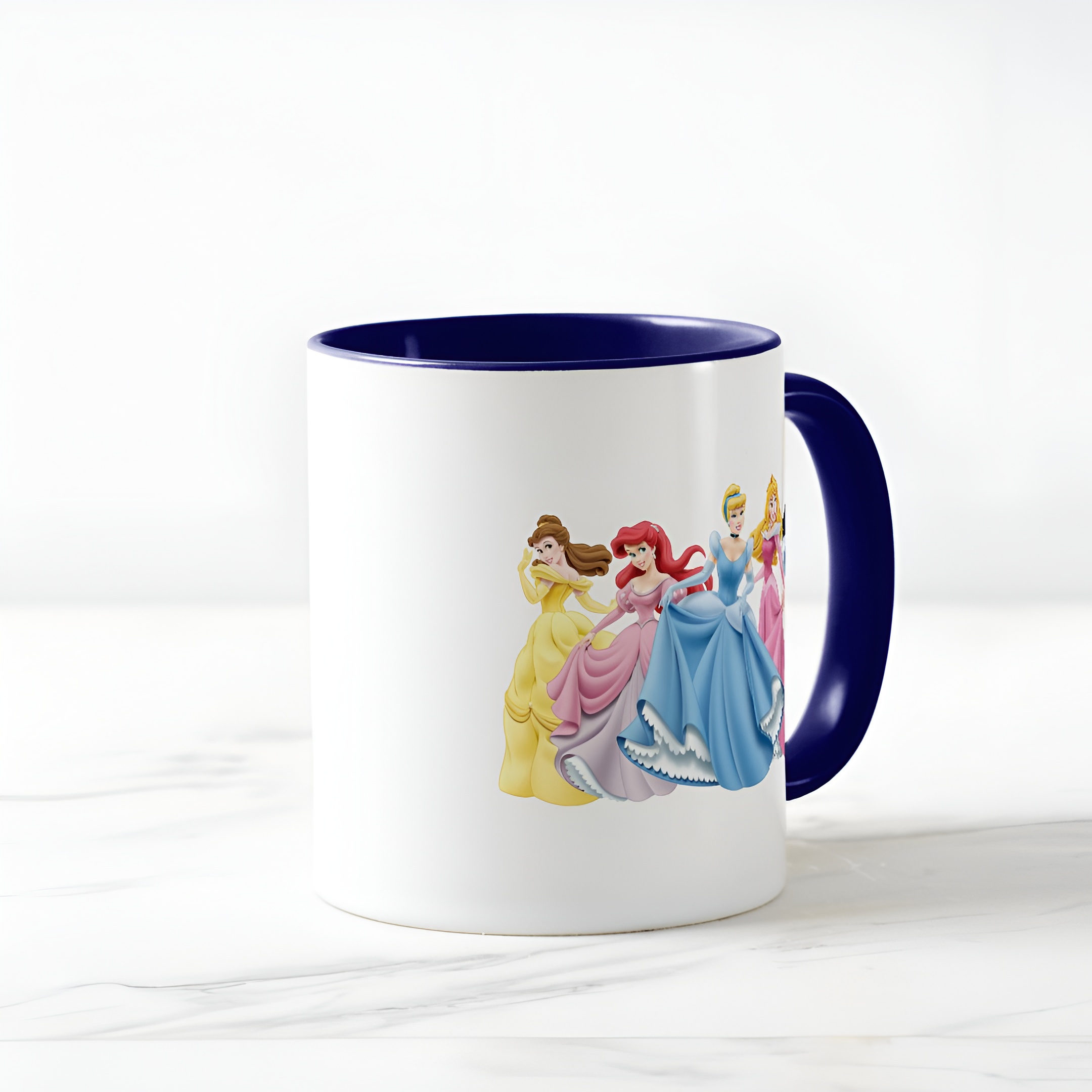Two-Tone Princess Mug Holding Dresses Out Coffee Cup for Girls