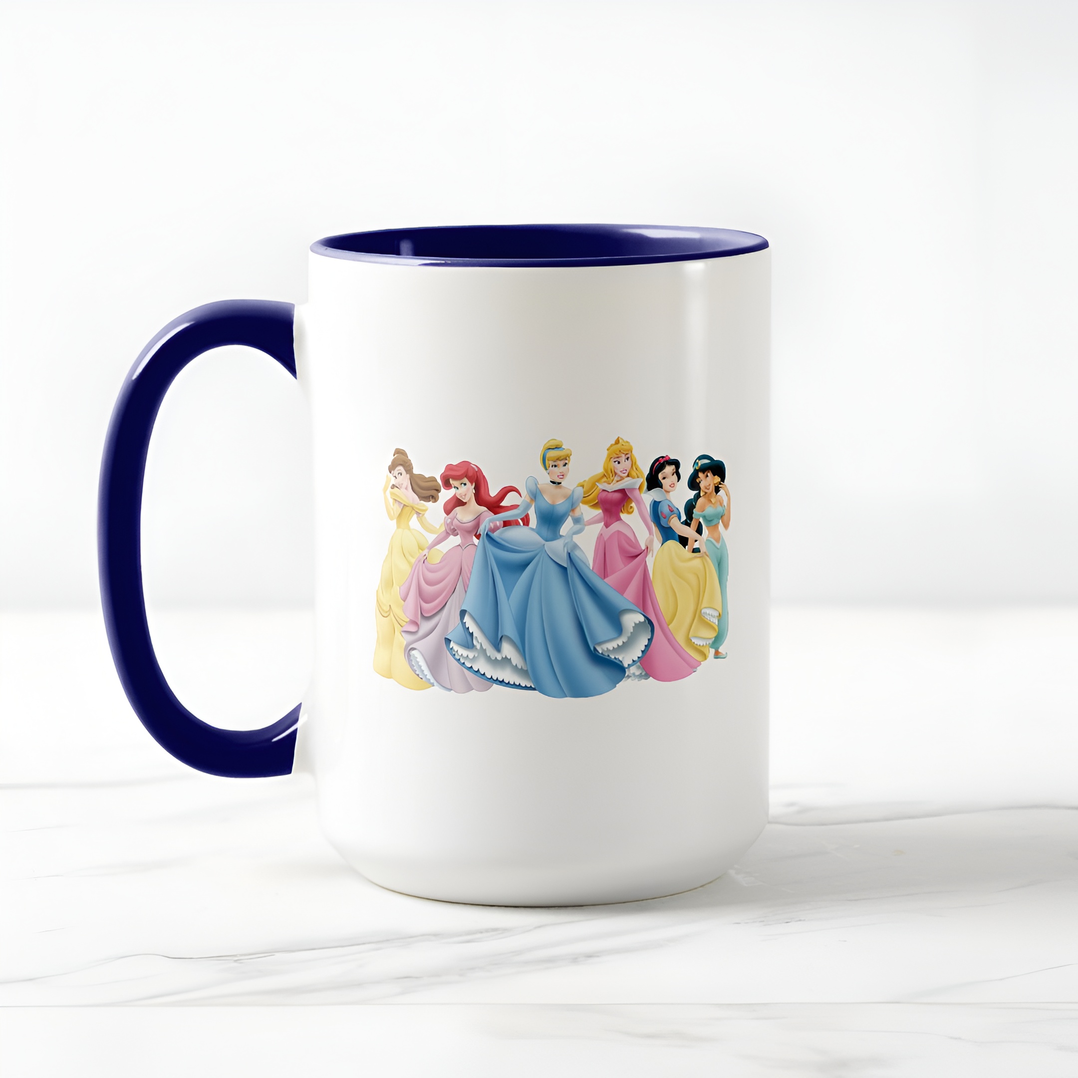 Two-Tone Princess Mug Holding Dresses Out Coffee Cup for Girls