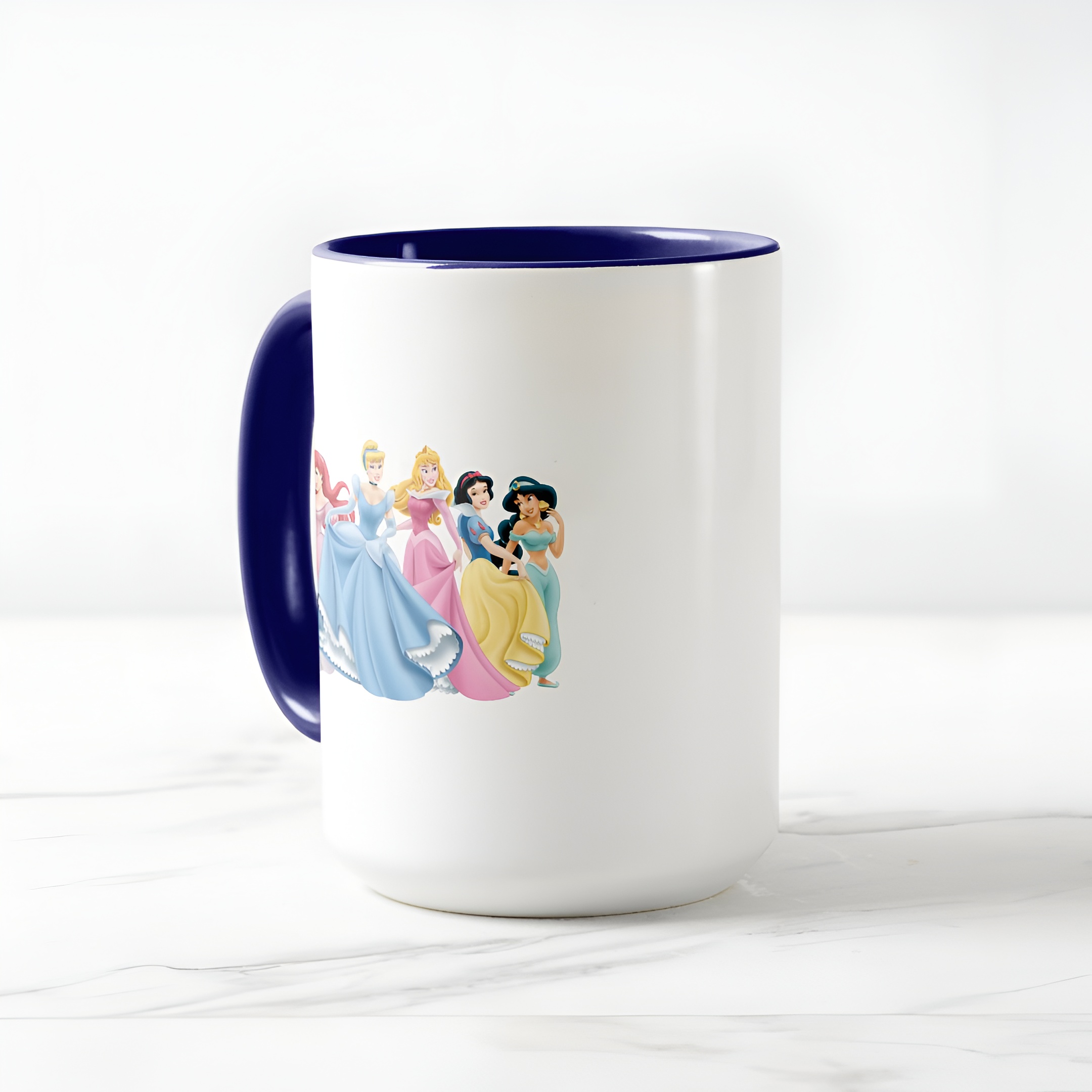 Two-Tone Princess Mug Holding Dresses Out Coffee Cup for Girls