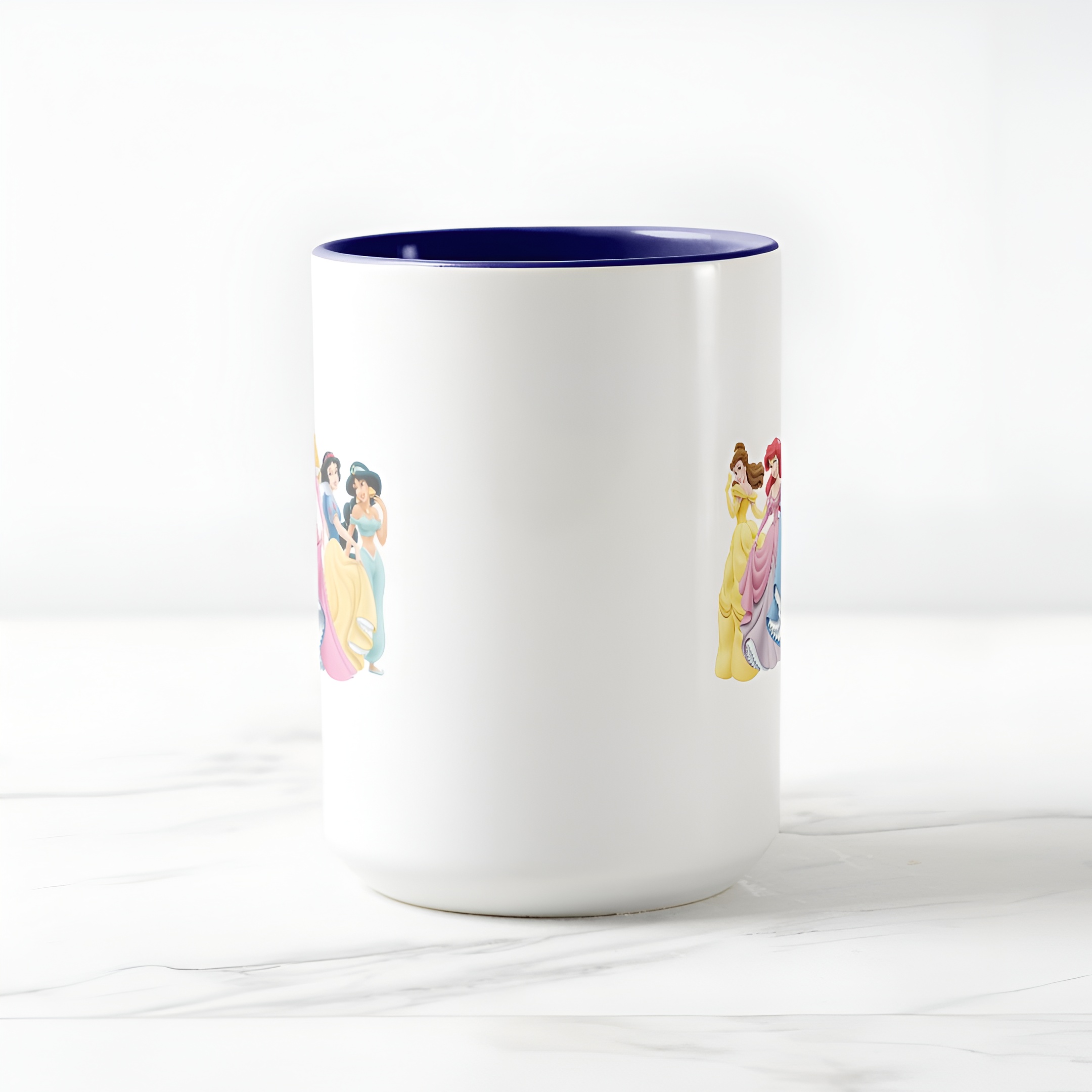 Two-Tone Princess Mug Holding Dresses Out Coffee Cup for Girls