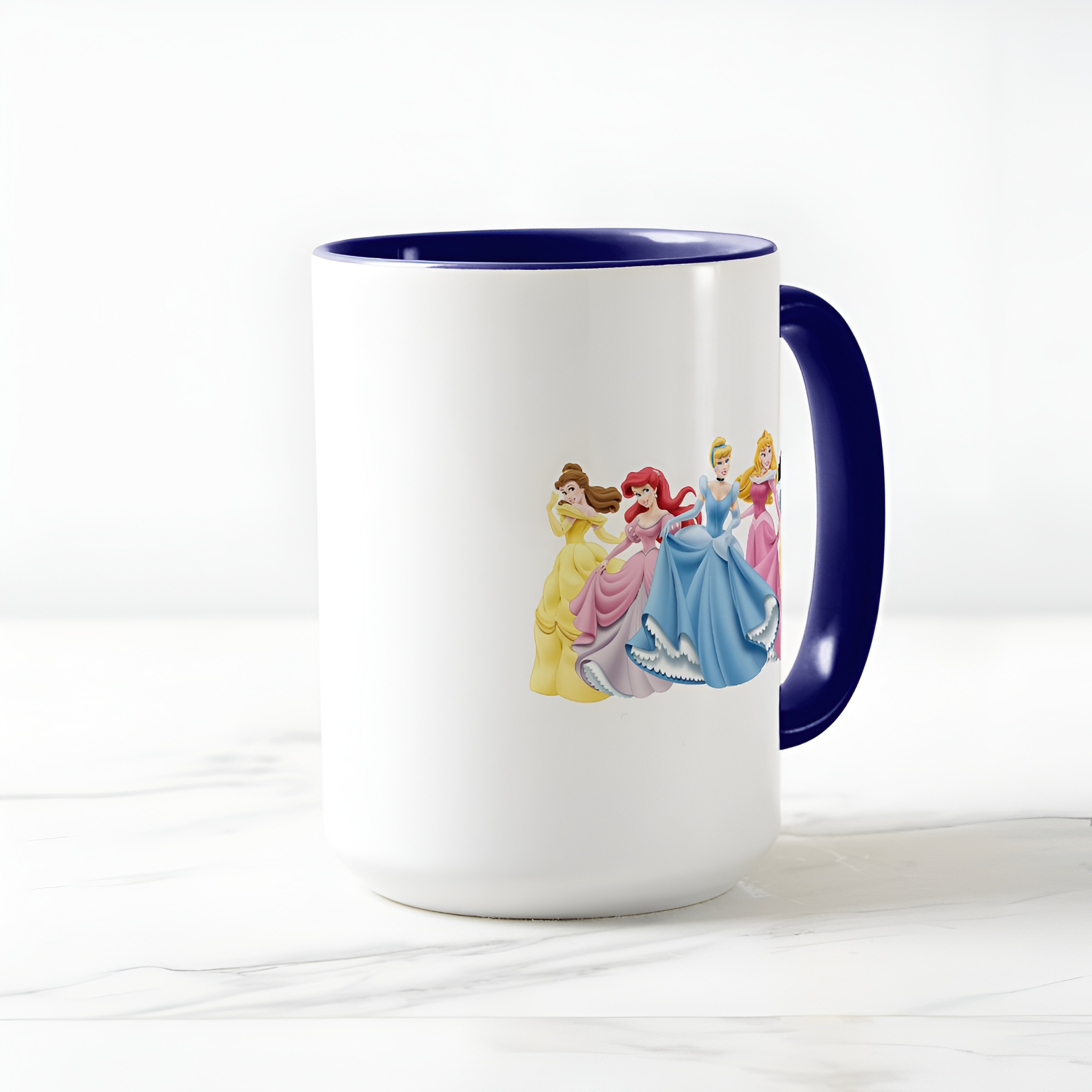 Two-Tone Princess Mug Holding Dresses Out Coffee Cup for Girls