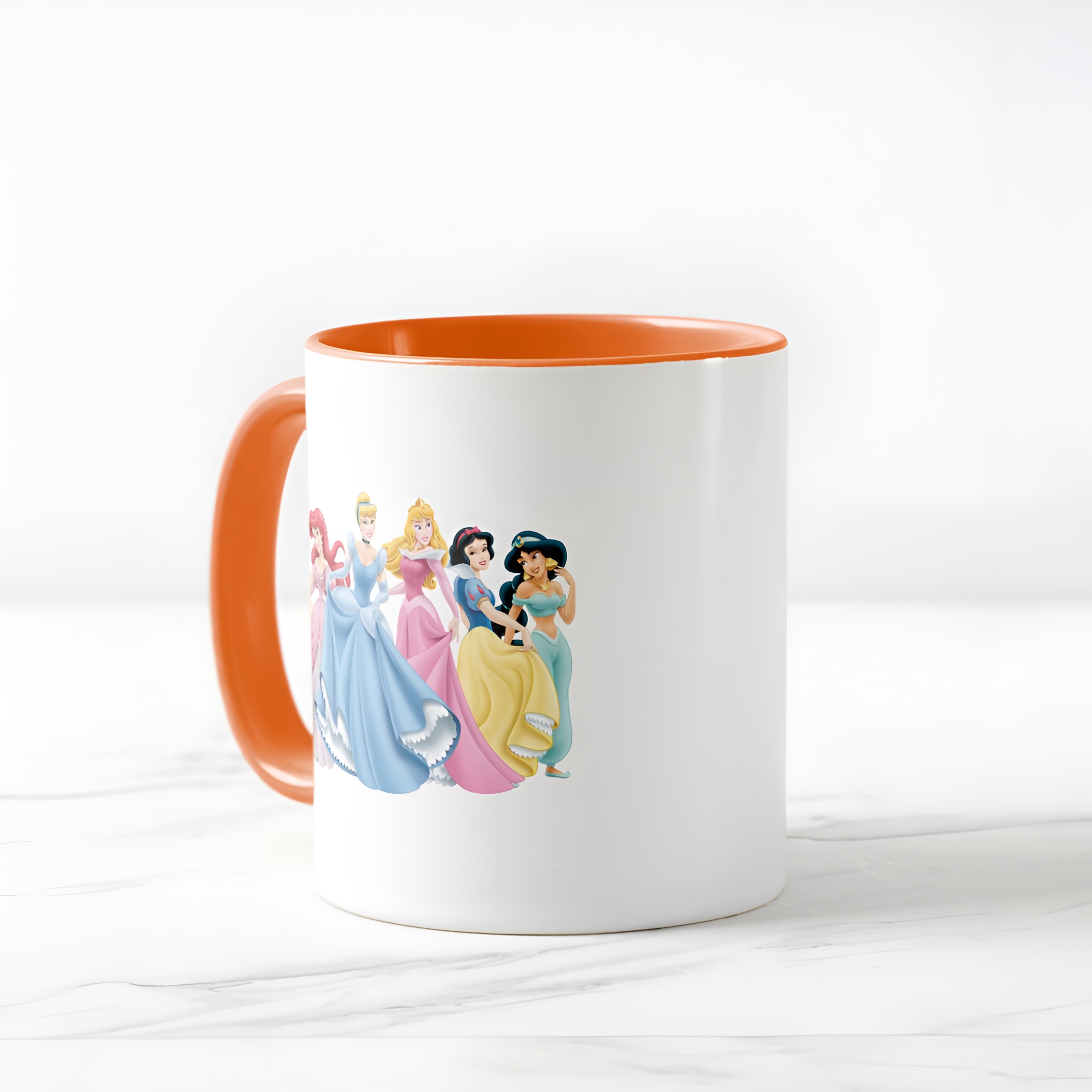 Two-Tone Princess Mug Holding Dresses Out Coffee Cup for Girls