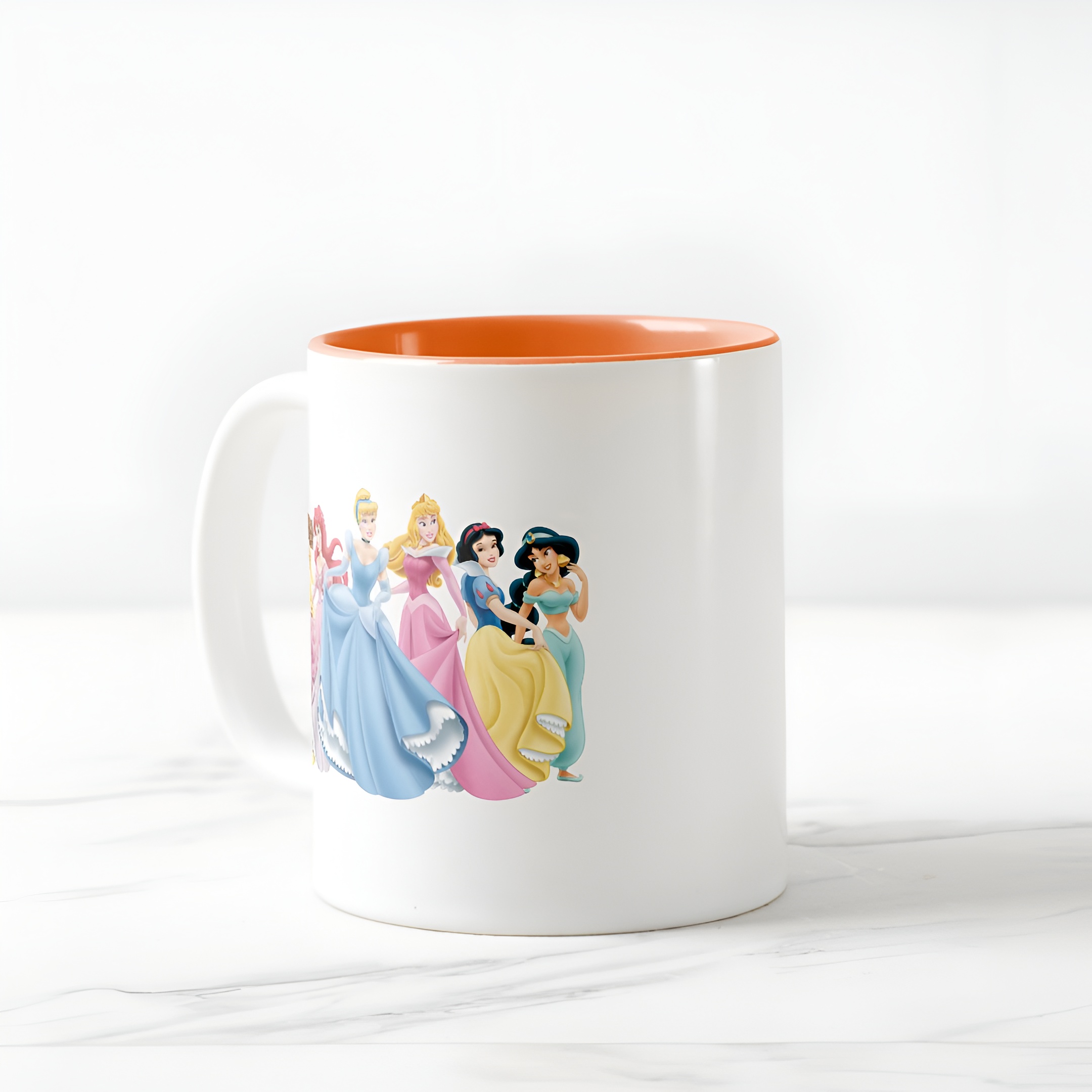 Princess Holding Dress Coffee Mug Disney Two Tone Cute Cup