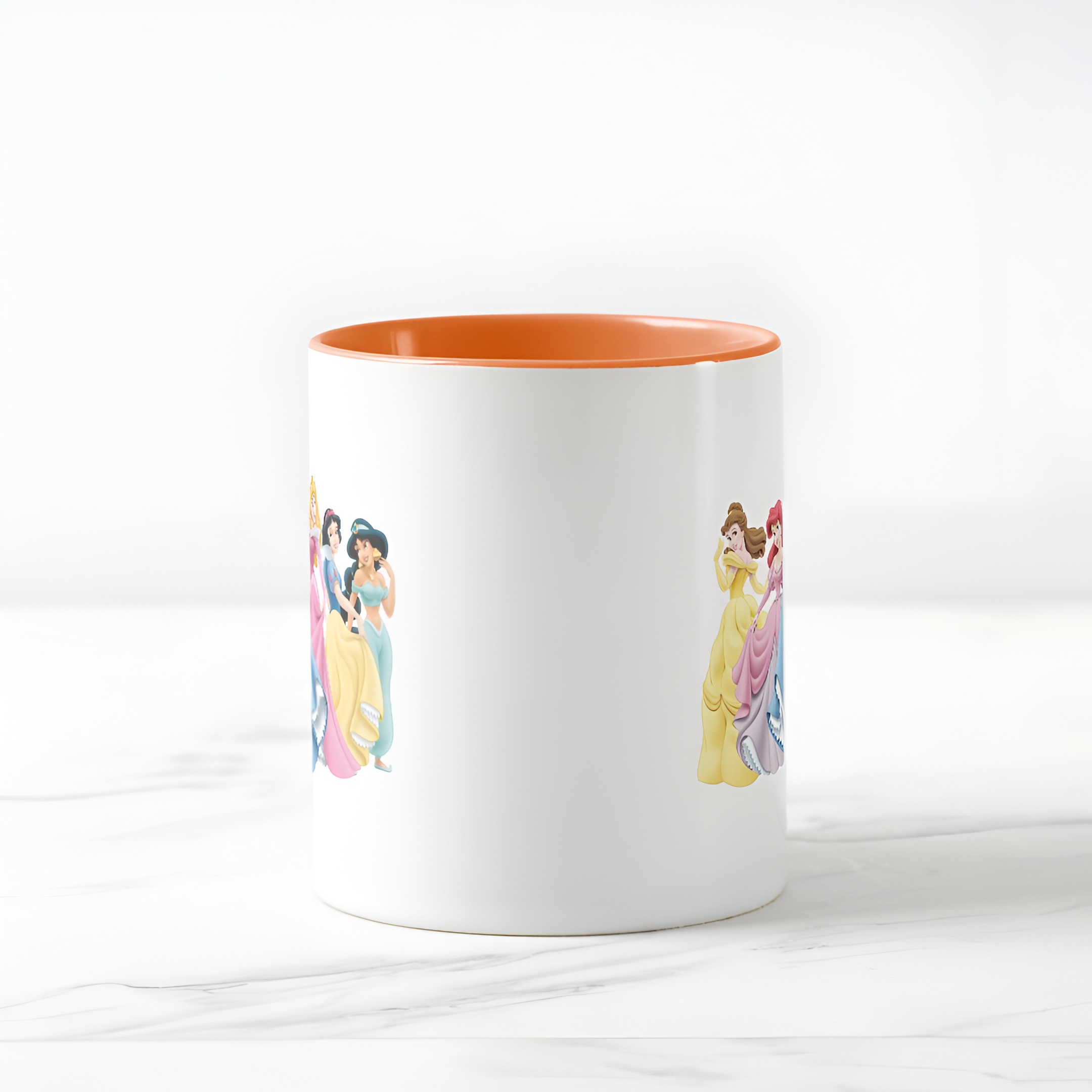 Two-Tone Princess Mug Holding Dresses Out Coffee Cup for Girls
