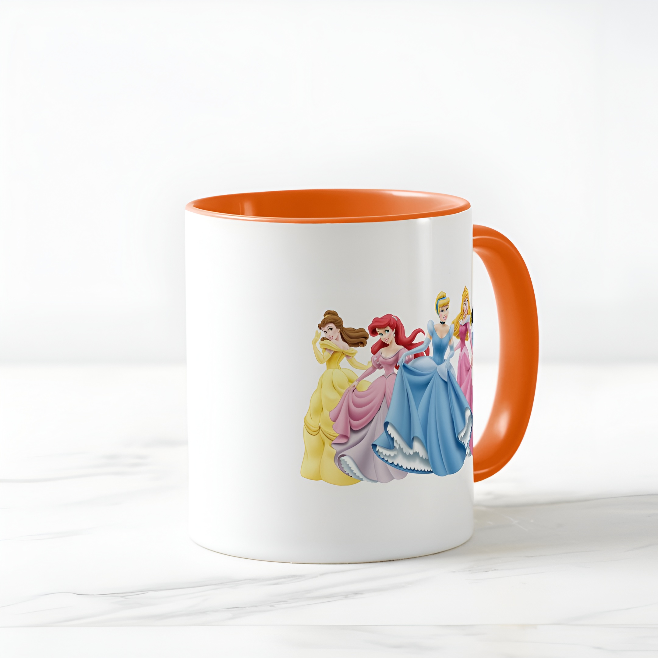 Two-Tone Princess Mug Holding Dresses Out Coffee Cup for Girls