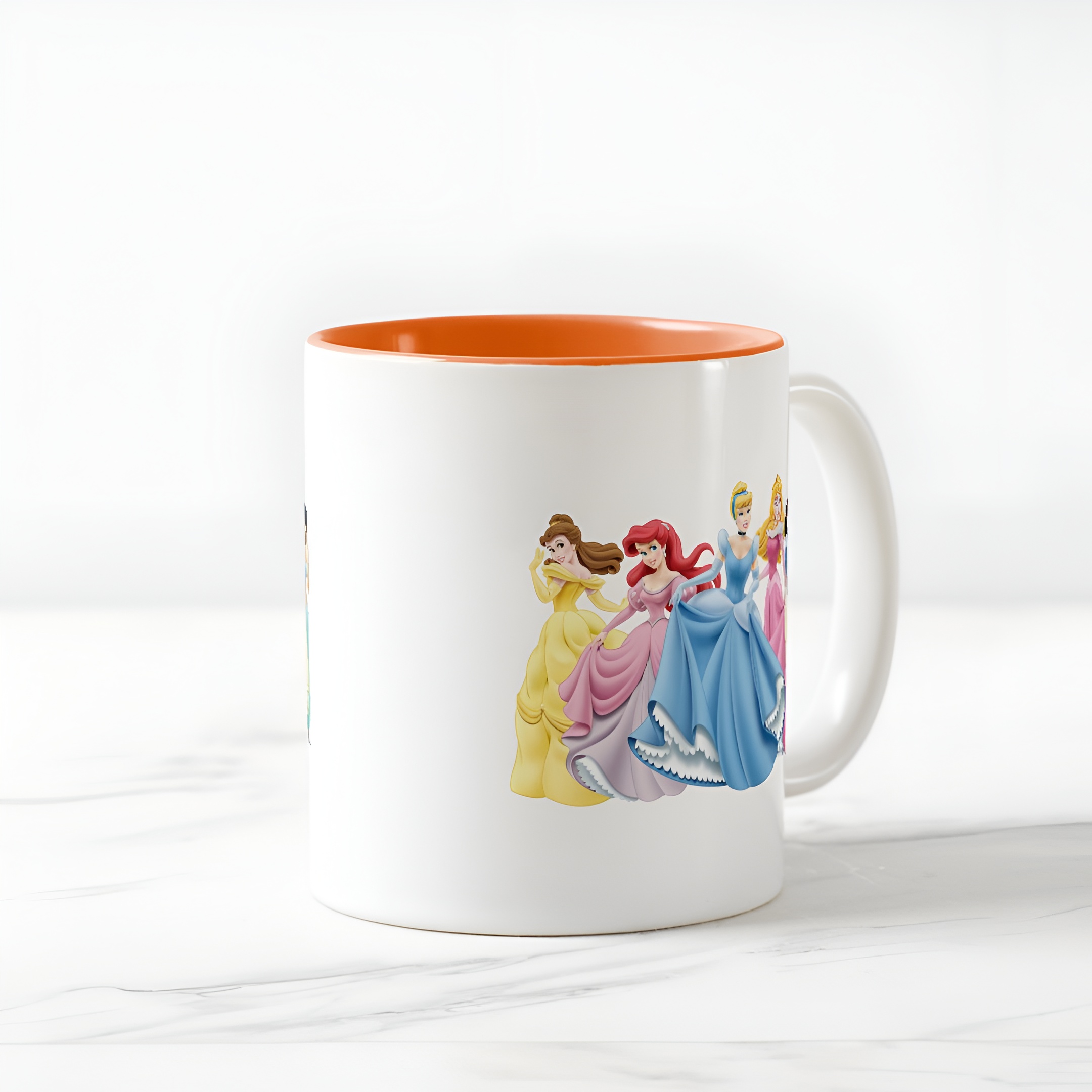 Princess Holding Dress Coffee Mug Disney Two Tone Cute Cup