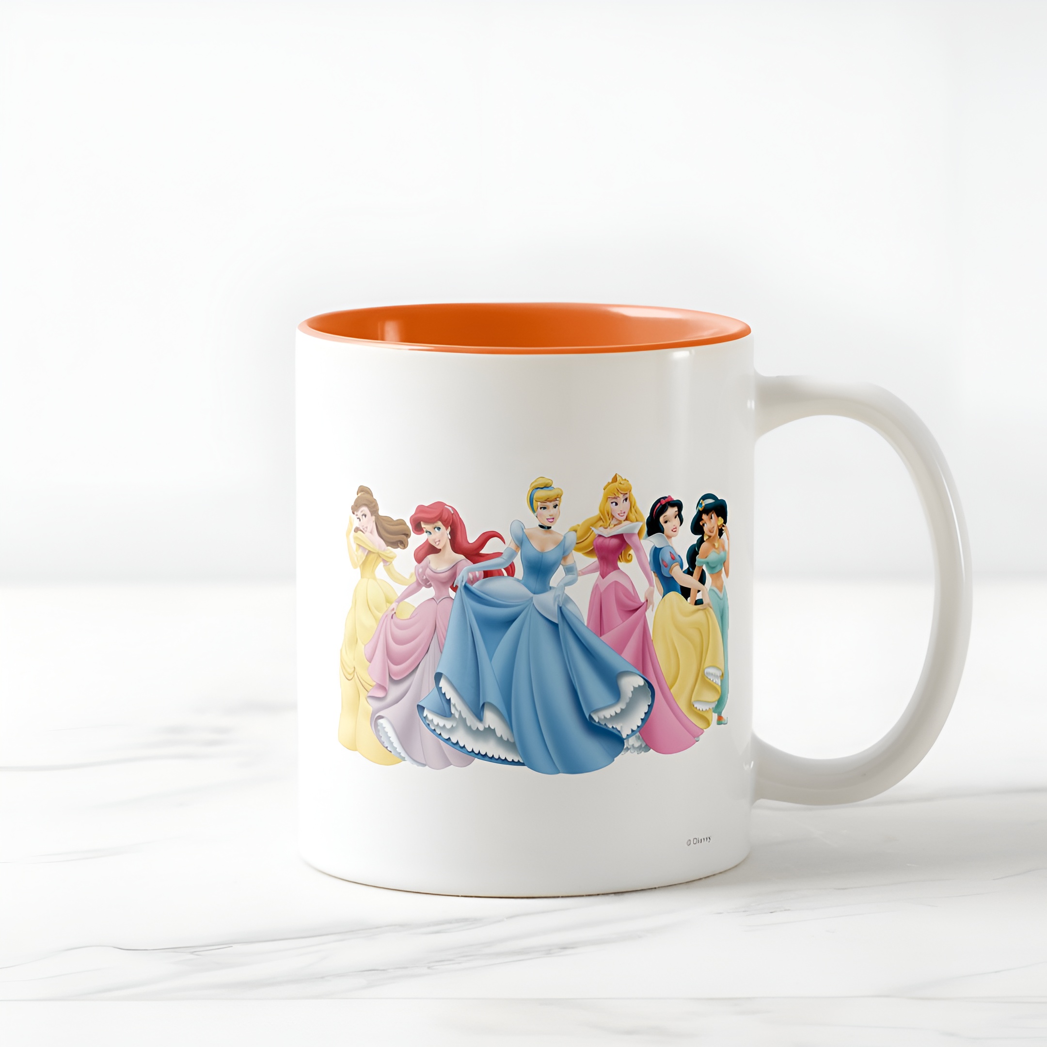 Princess Holding Dress Coffee Mug Disney Two Tone Cute Cup