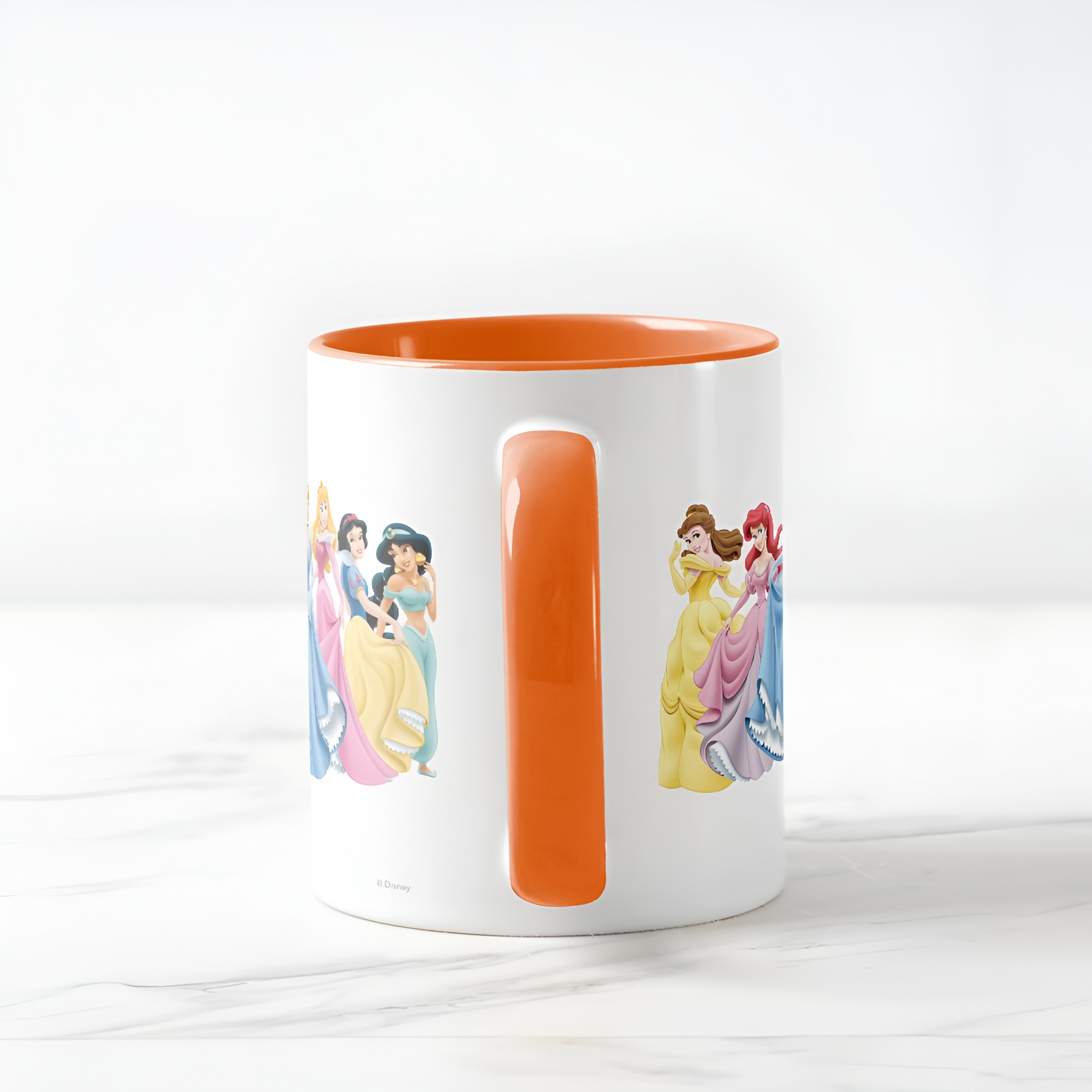 Two-Tone Princess Mug Holding Dresses Out Coffee Cup for Girls