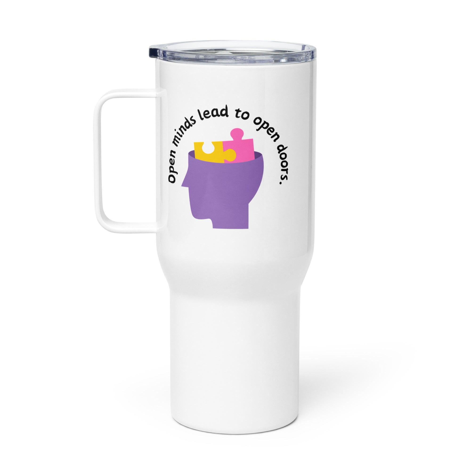 Open Minds Doors Travel Mug with Stainless Steel Build - Inspire Cups