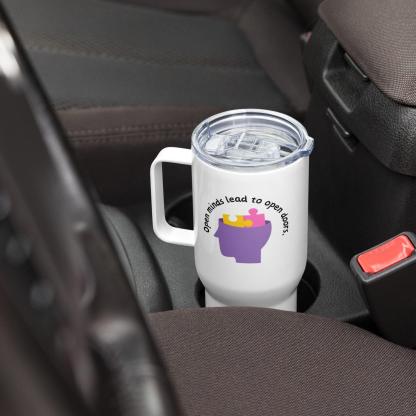 Open Minds Doors Travel Mug with Stainless Steel Build - Inspire Cups