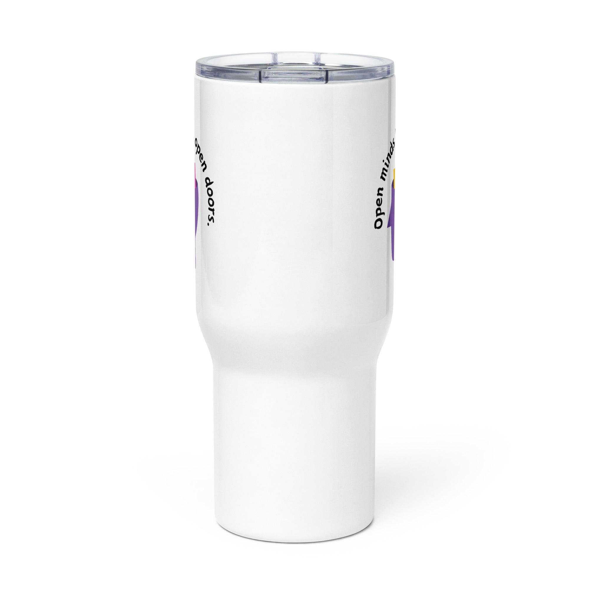 Open Minds Doors Travel Mug with Stainless Steel Build - Inspire Cups