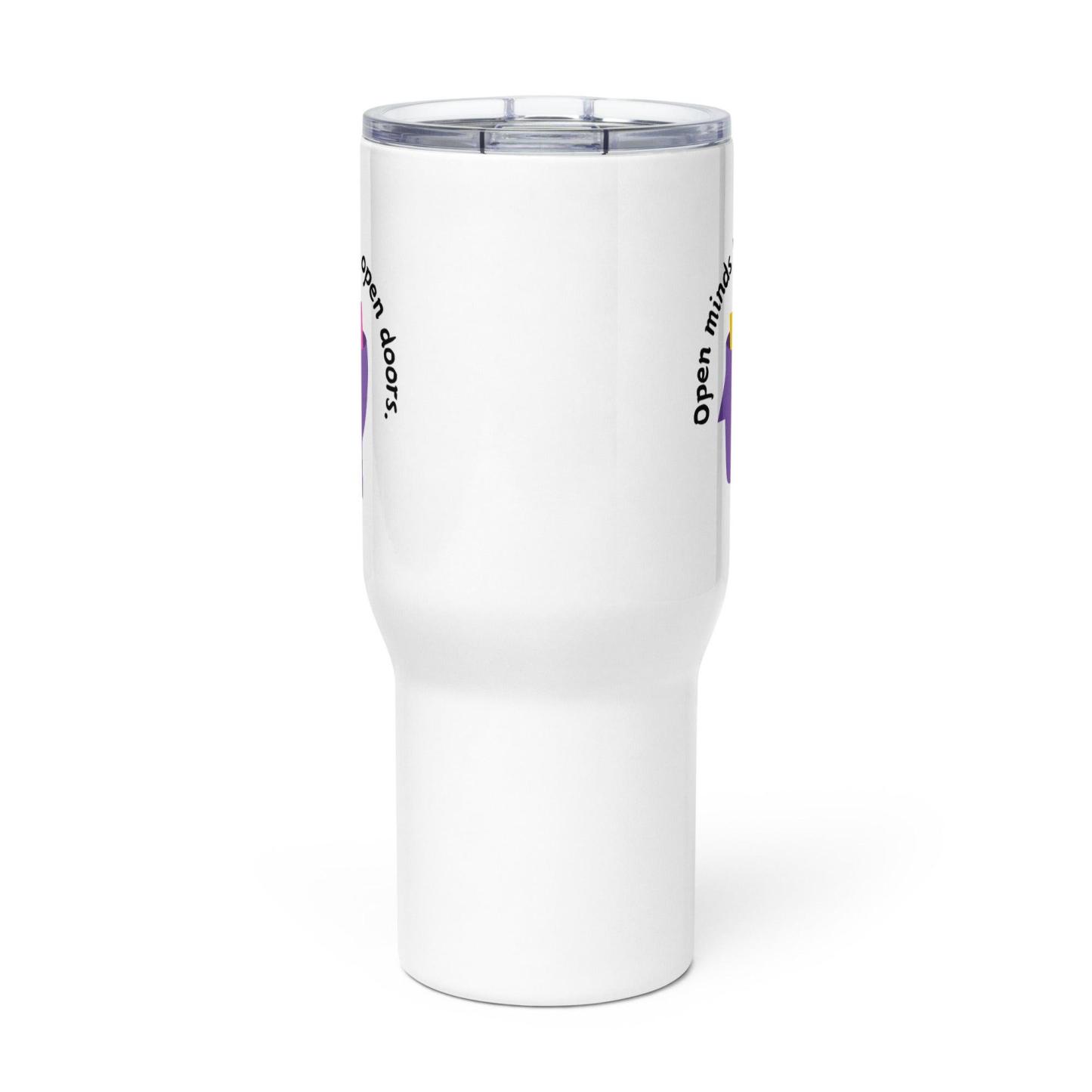 Open Minds Doors Travel Mug with Stainless Steel Build - Inspire Cups