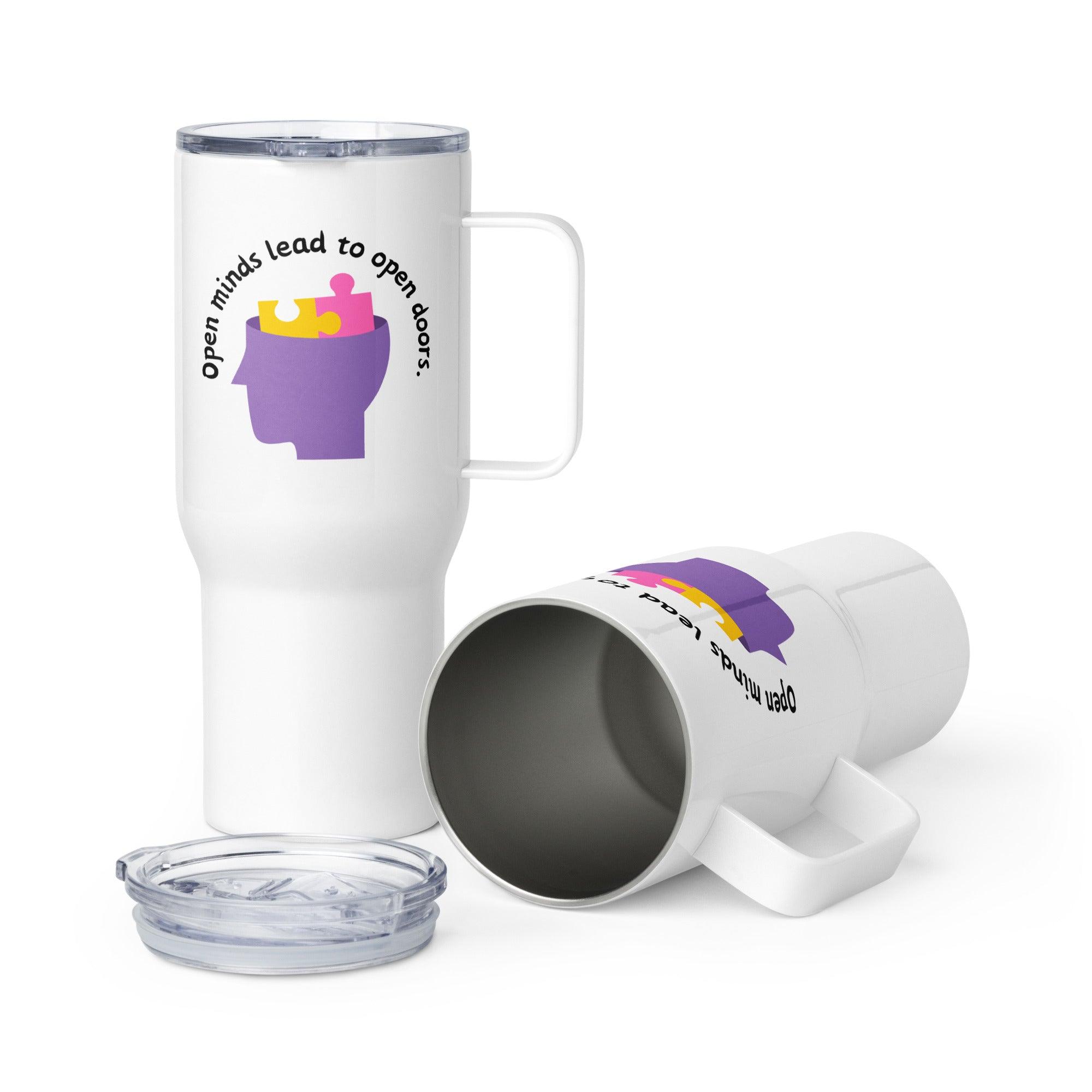Open Minds Doors Travel Mug with Stainless Steel Build - Inspire Cups