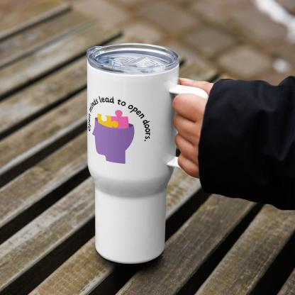 Open Minds Doors Travel Mug with Stainless Steel Build - Inspire Cups