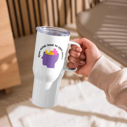 Open Minds Doors Travel Mug with Stainless Steel Build - Inspire Cups
