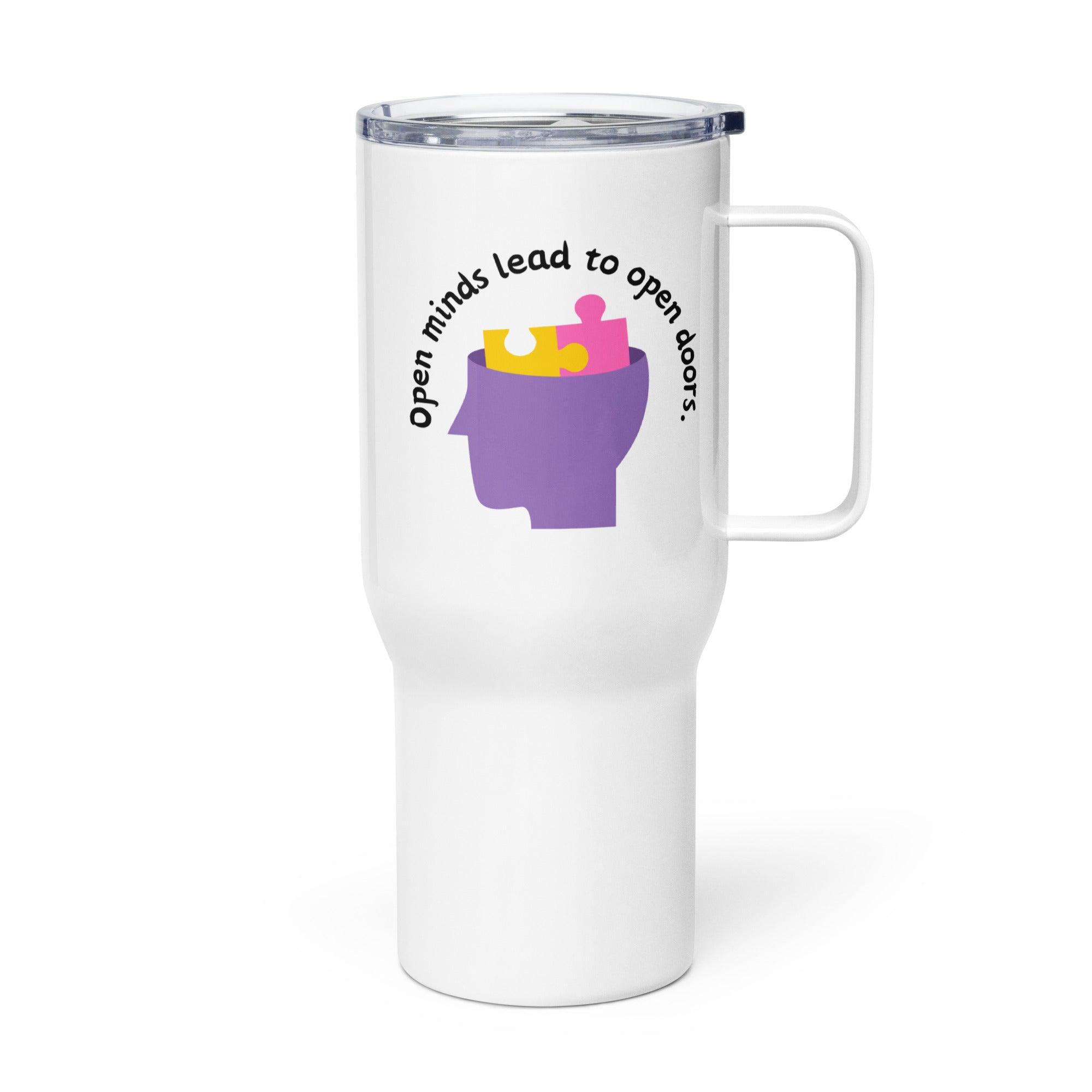 Open Minds Doors Travel Mug with Stainless Steel Build - Inspire Cups