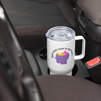 Open Minds Doors Travel Mug with Stainless Steel Build - Inspire Cups
