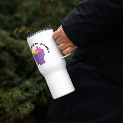 Open Minds Doors Travel Mug with Stainless Steel Build - Inspire Cups