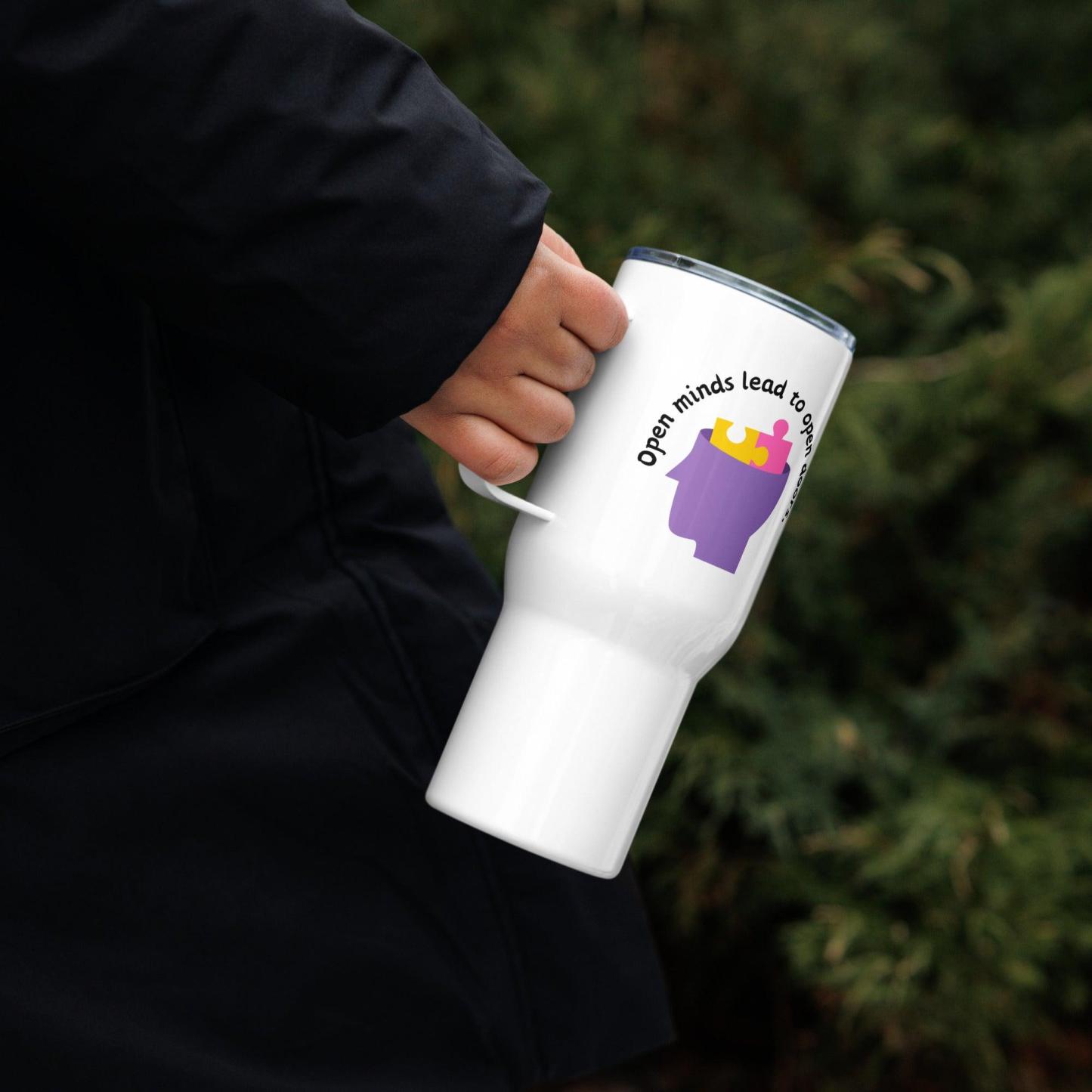 Open Minds Doors Travel Mug with Stainless Steel Build - Inspire Cups